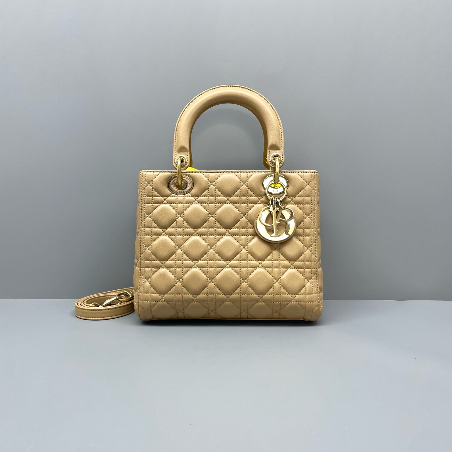 Dior - Lady Dior - Lambskin leather - Beige - (medium)