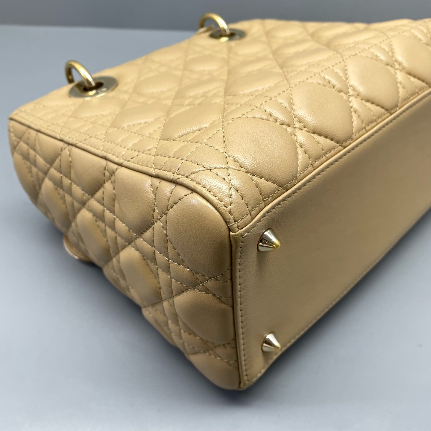 Dior - Lady Dior - Lambskin leather - Beige - (medium)