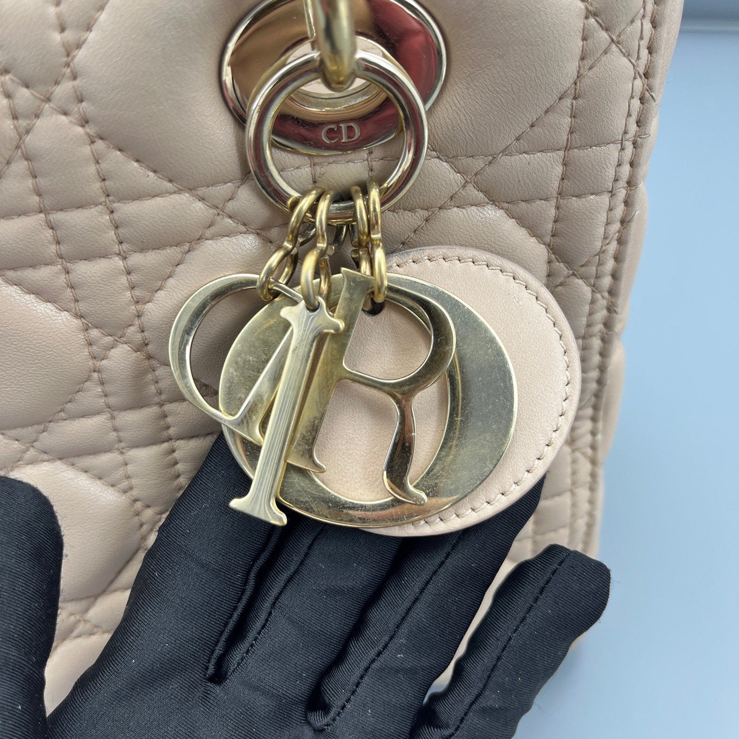 Dior - Lady Dior - Lambskin leather - Beige - (medium)