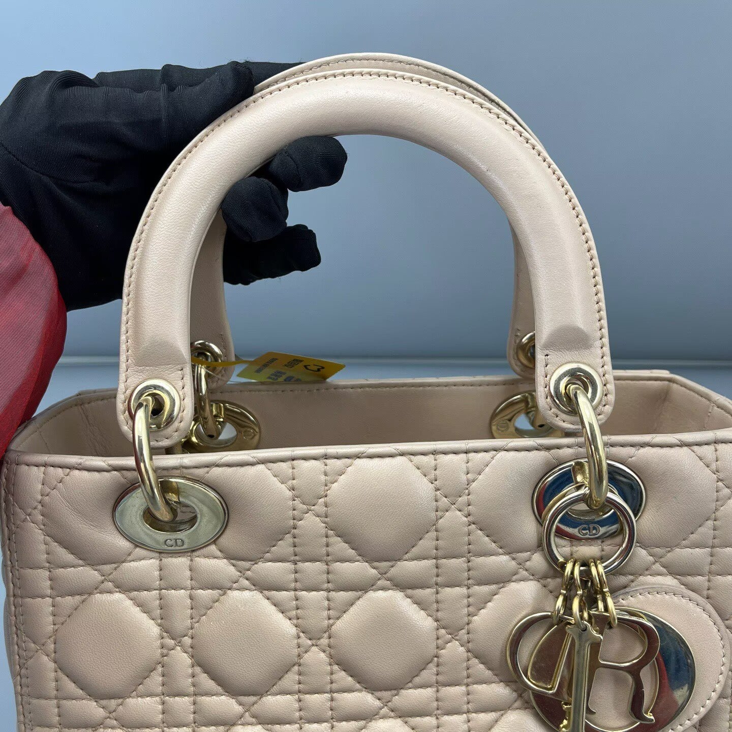 Dior - Lady Dior - Lambskin leather - Beige - (medium)
