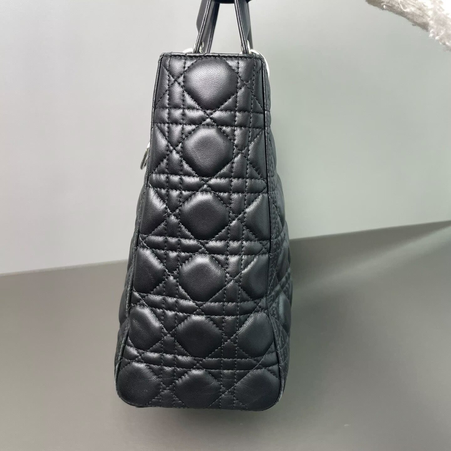 Dior - Lady Dior - Lambskin leather - Black - (Large)
