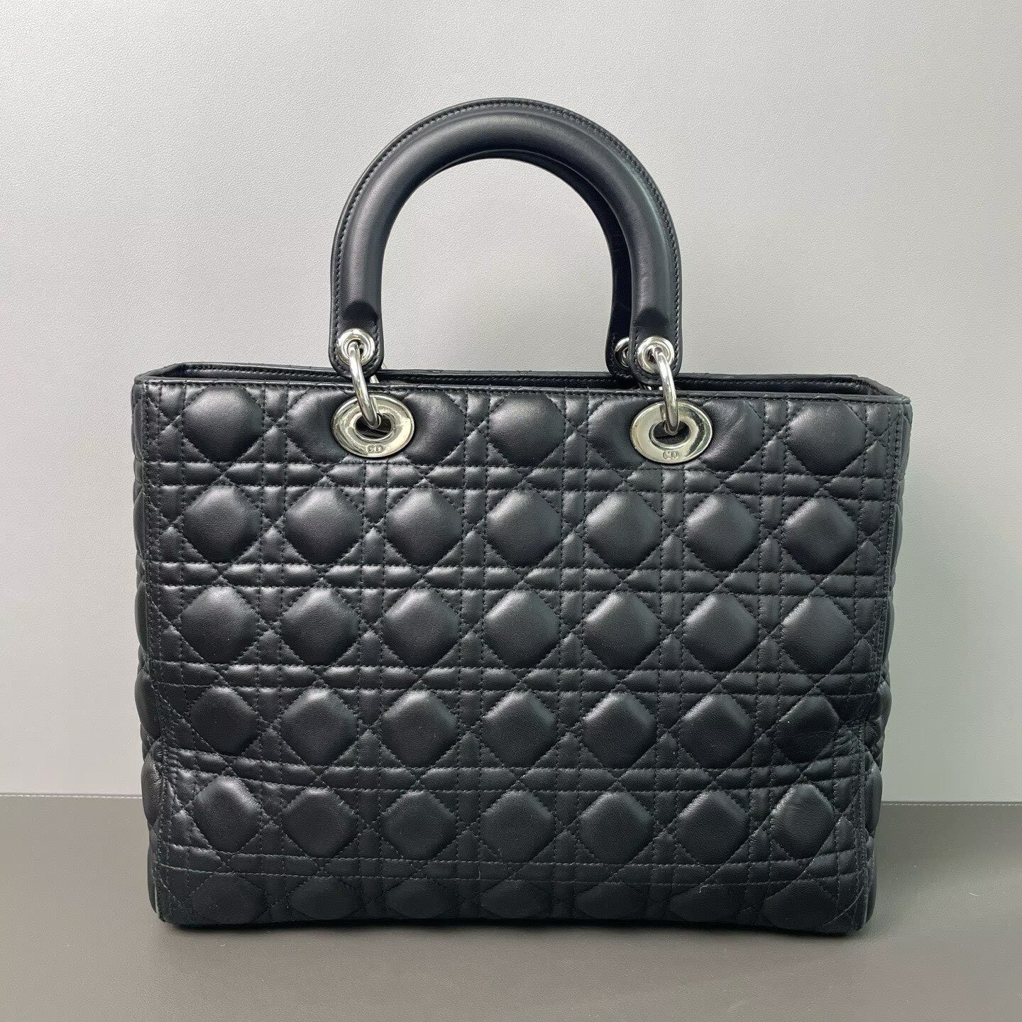 Dior - Lady Dior - Lambskin leather - Black - (Large)