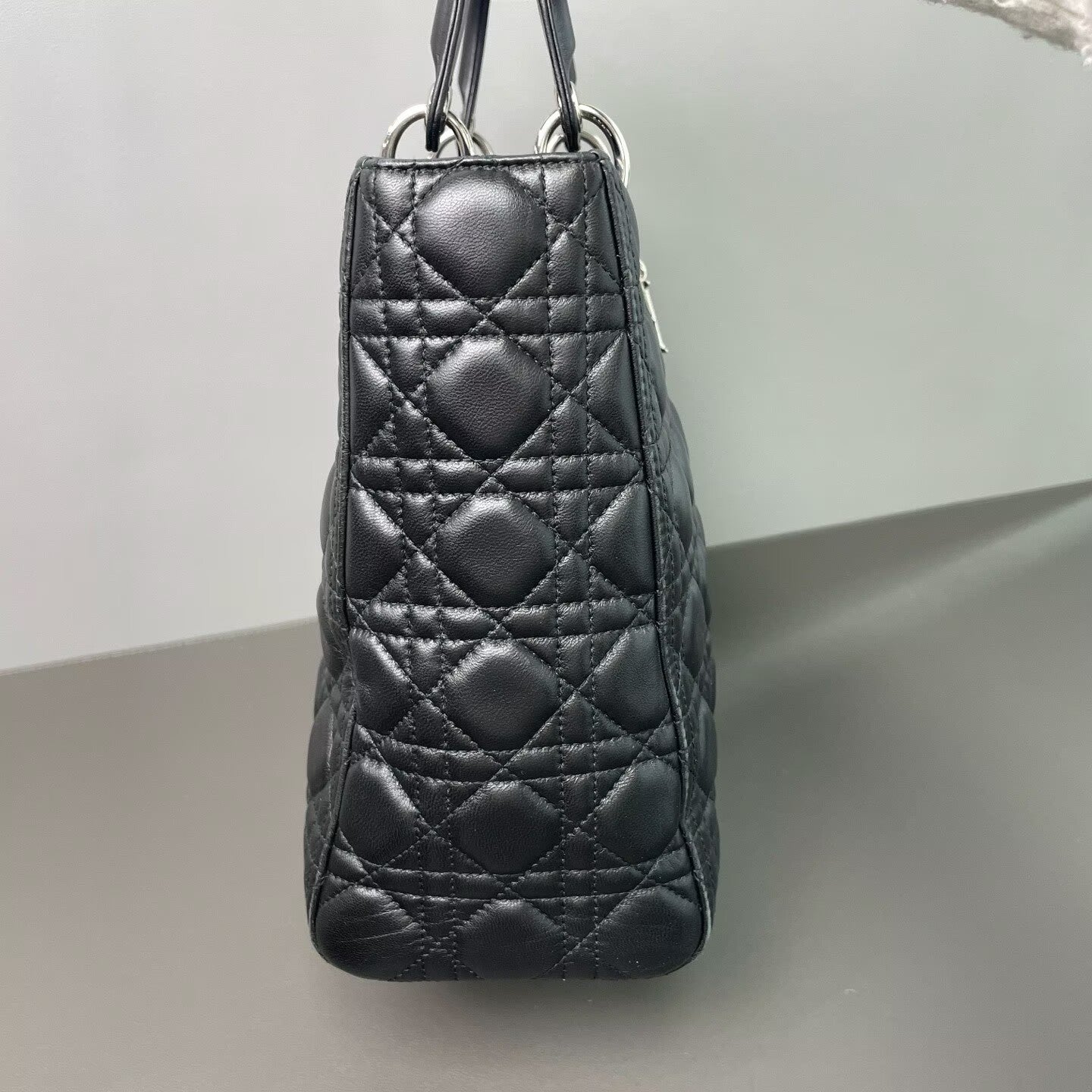 Dior - Lady Dior - Lambskin leather - Black - (Large)