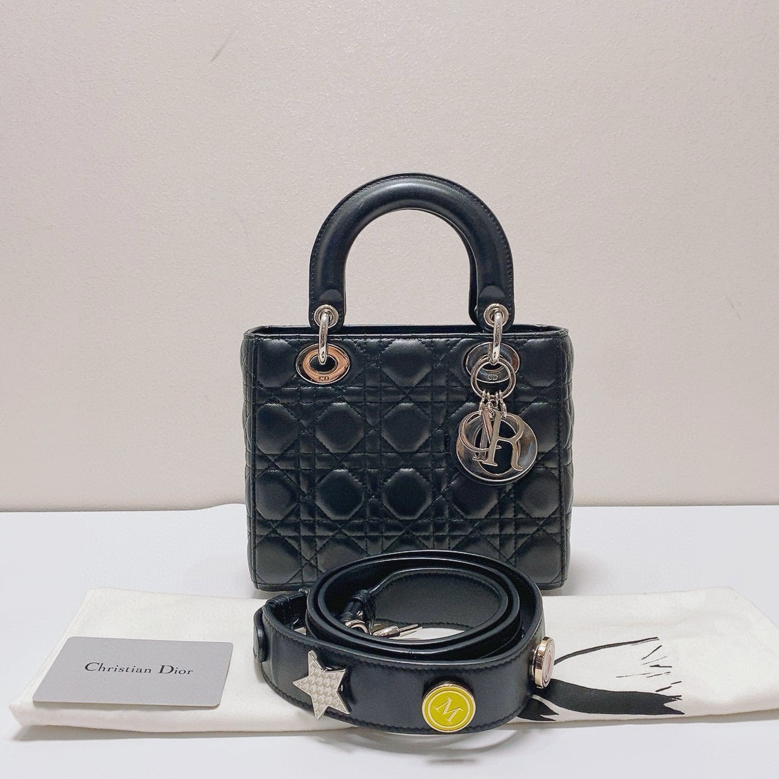 Dior - Lady Dior - Lambskin leather - Black - (Mini)
