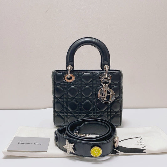 Dior - Lady Dior - Lambskin leather - Black - (Mini)