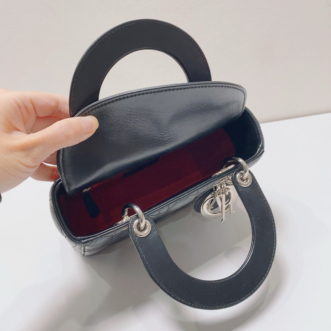 Dior - Lady Dior - Lambskin leather - Black - (Mini)