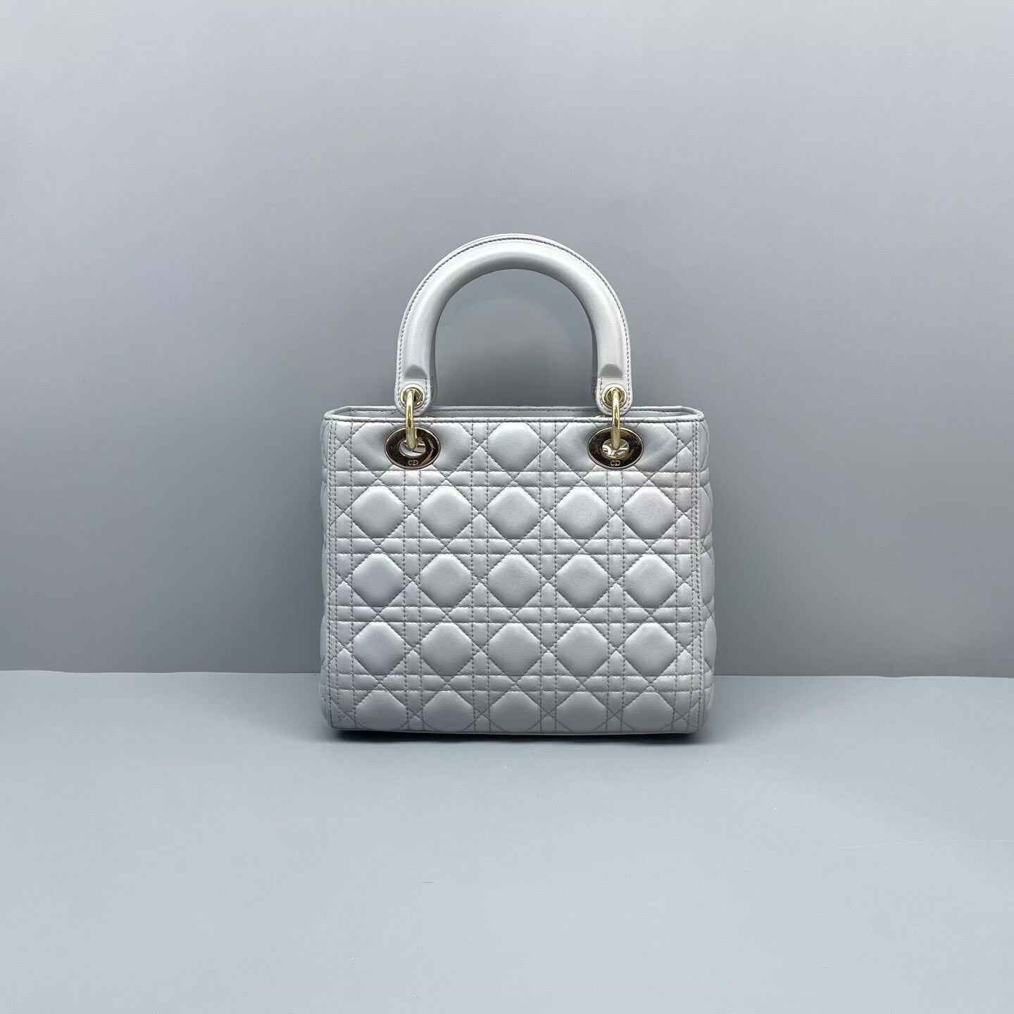 Dior - Lady Dior - Lambskin leather - Grey - (Medium)