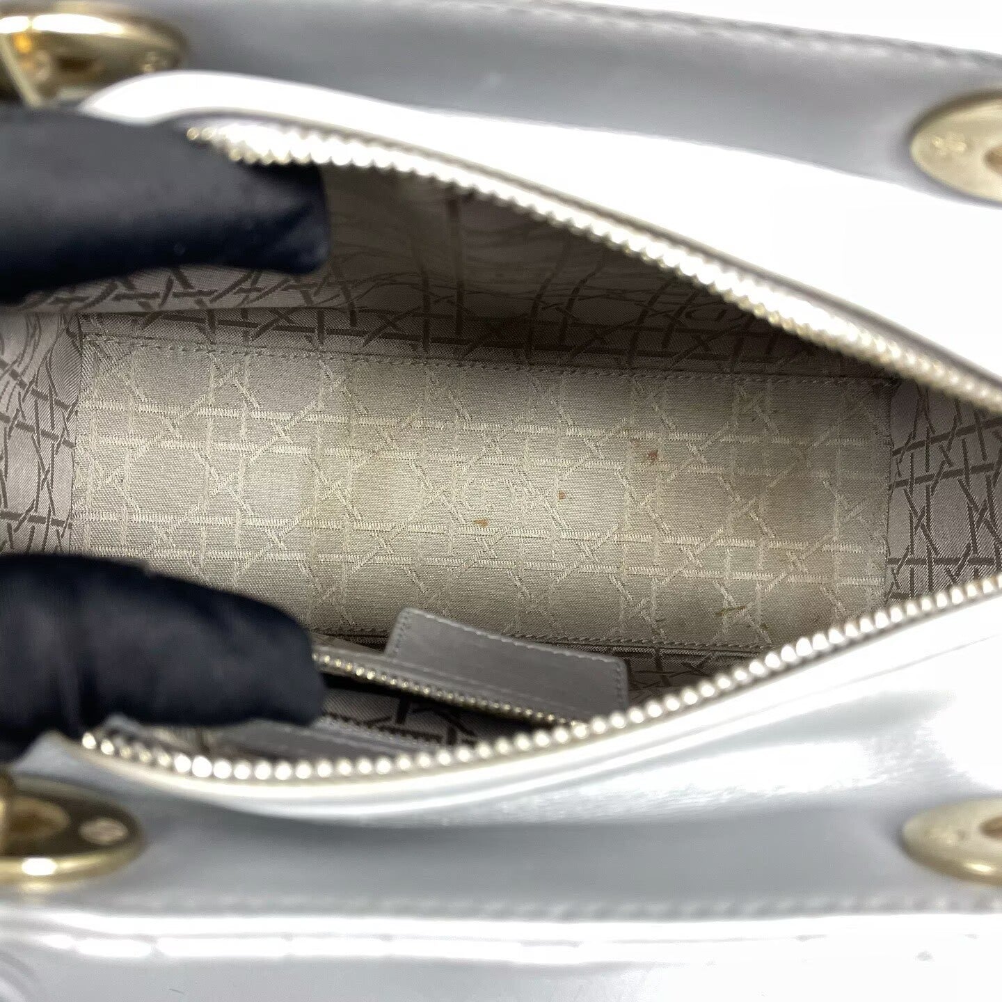 Dior - Lady Dior - Lambskin leather - Grey - (Medium)