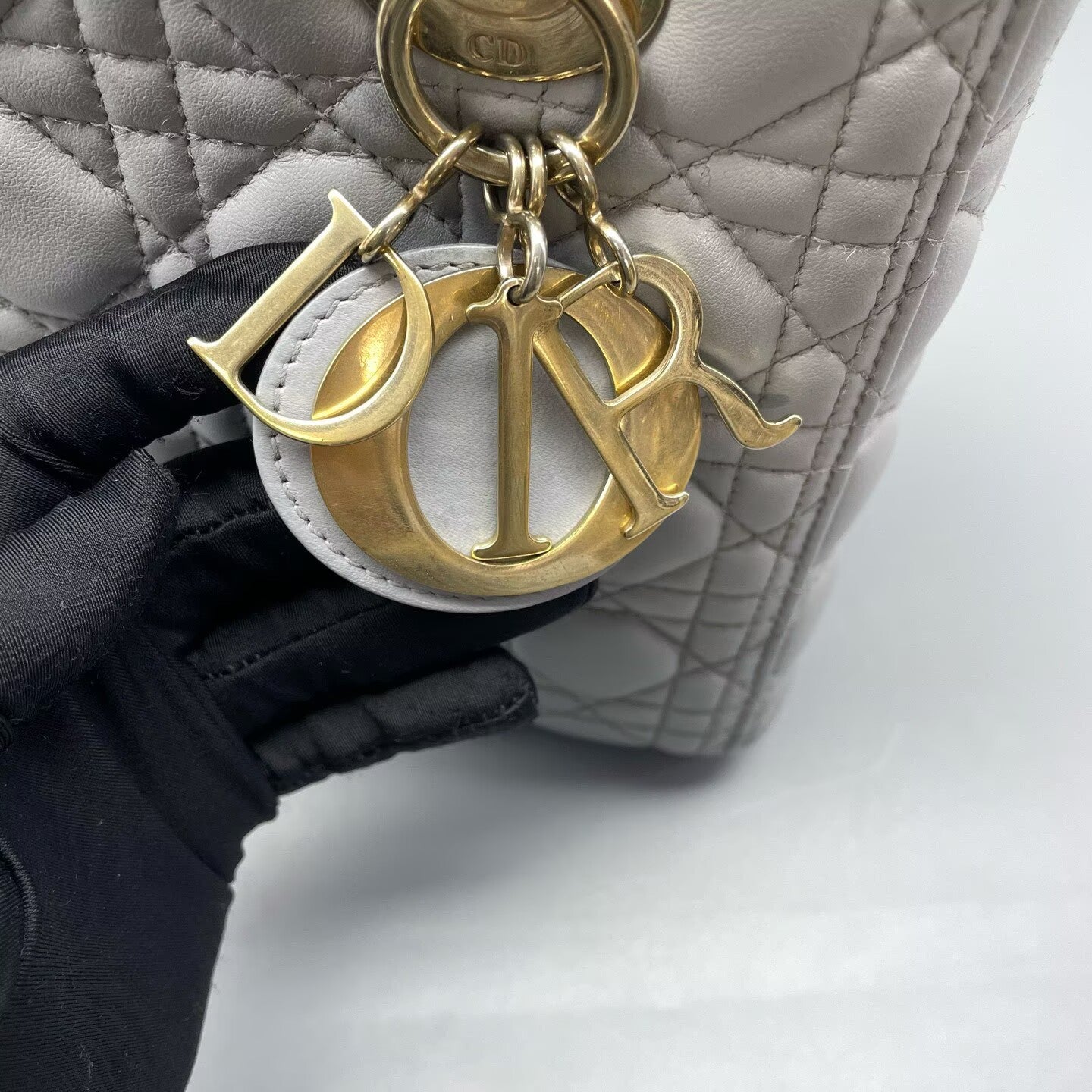 Dior - Lady Dior - Lambskin leather - Grey - (Medium)