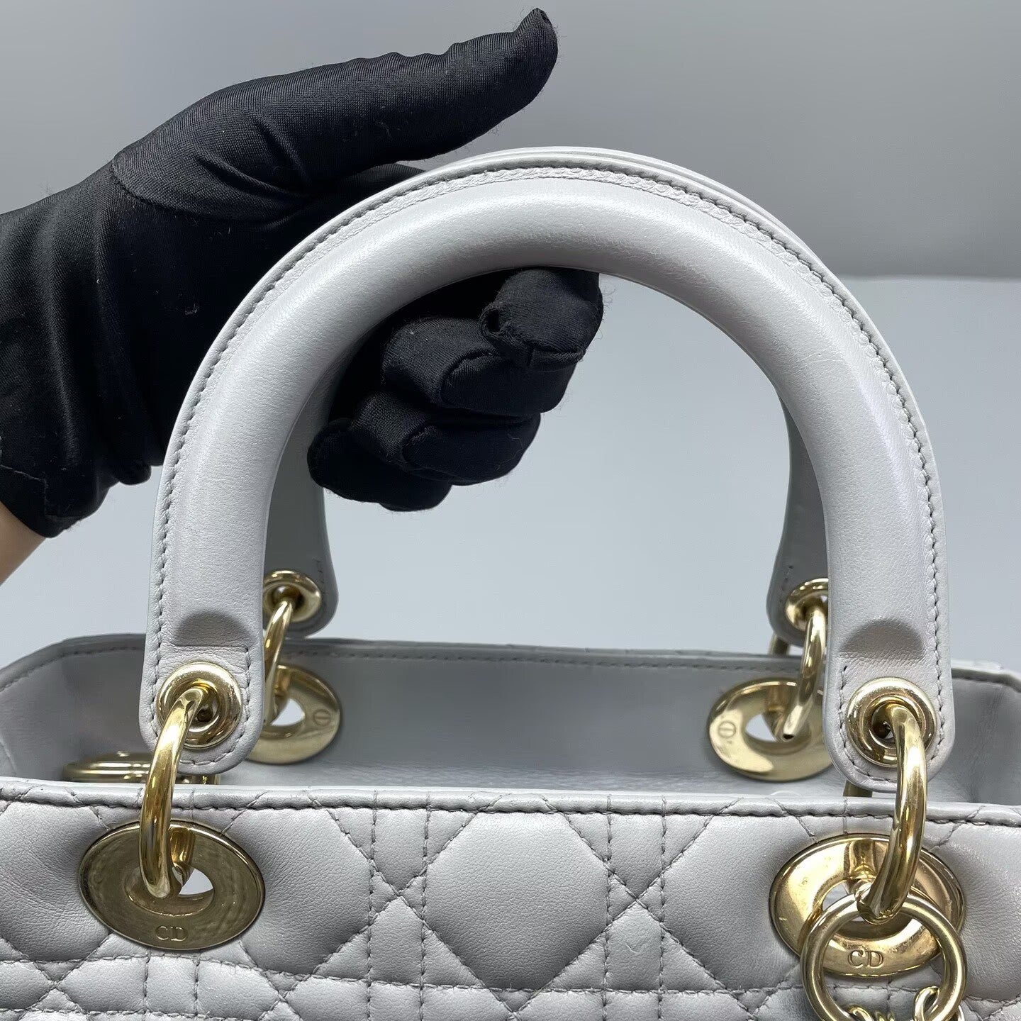 Dior - Lady Dior - Lambskin leather - Grey - (Medium)