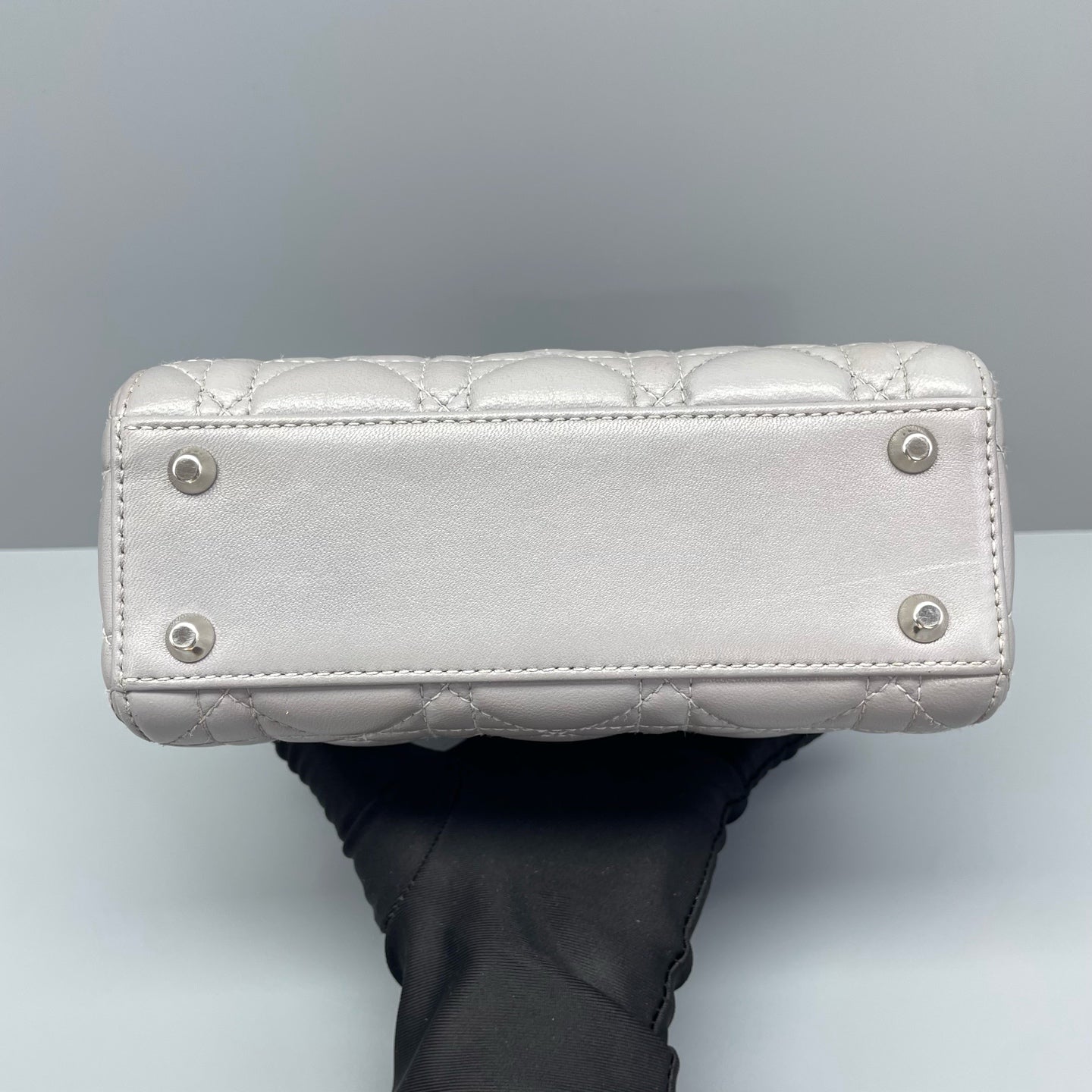 Dior - Lady Dior - Lambskin leather - Grey - (mini)