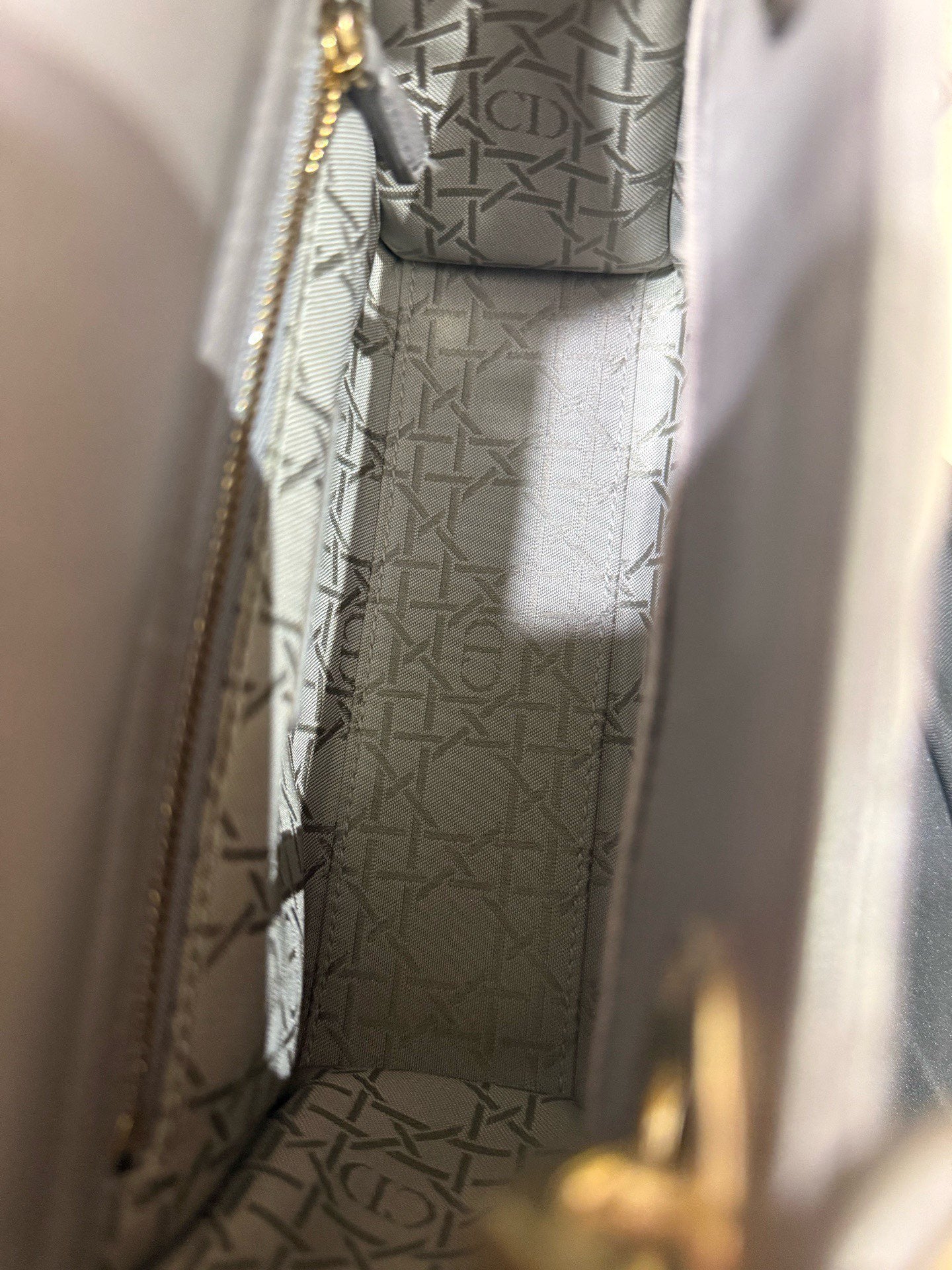 Dior - Lady Dior - Lambskin leather - Grey with Gold-Tone Hardware - (mini)