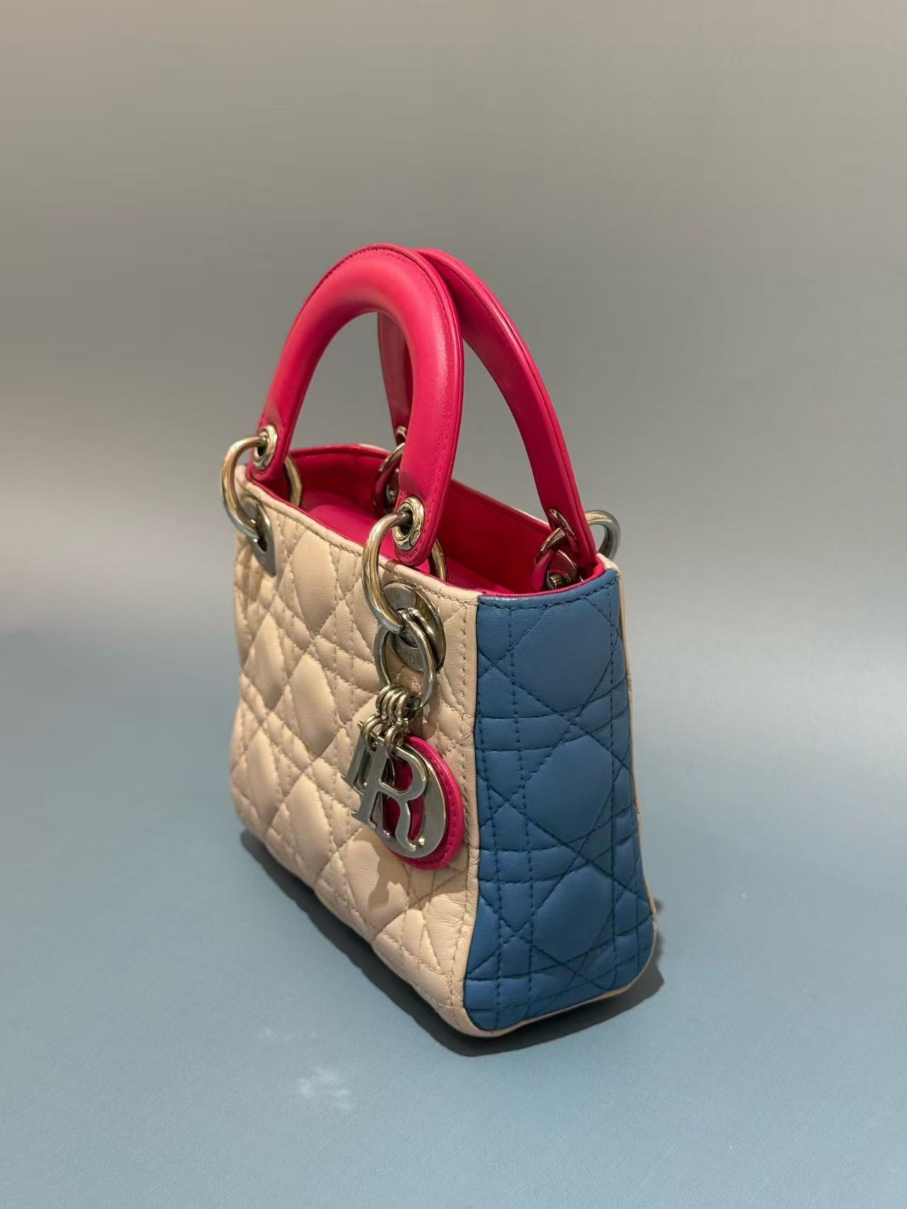 Dior - Lady Dior - Lambskin leather - Multicolour (Pink, Blue, Beige) - (mini)
