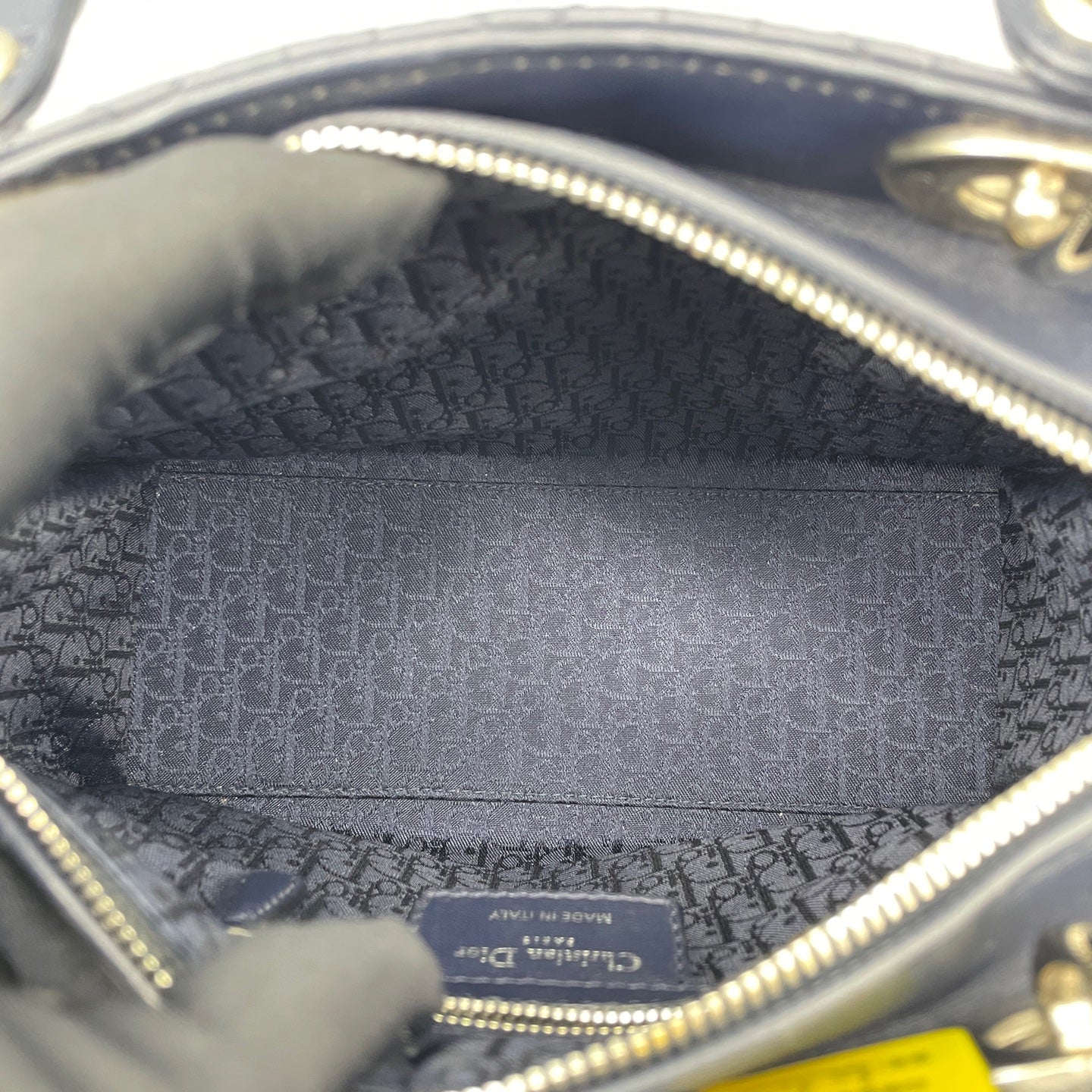 Dior - Lady Dior - Lambskin leather - Navy Blue - (Medium)