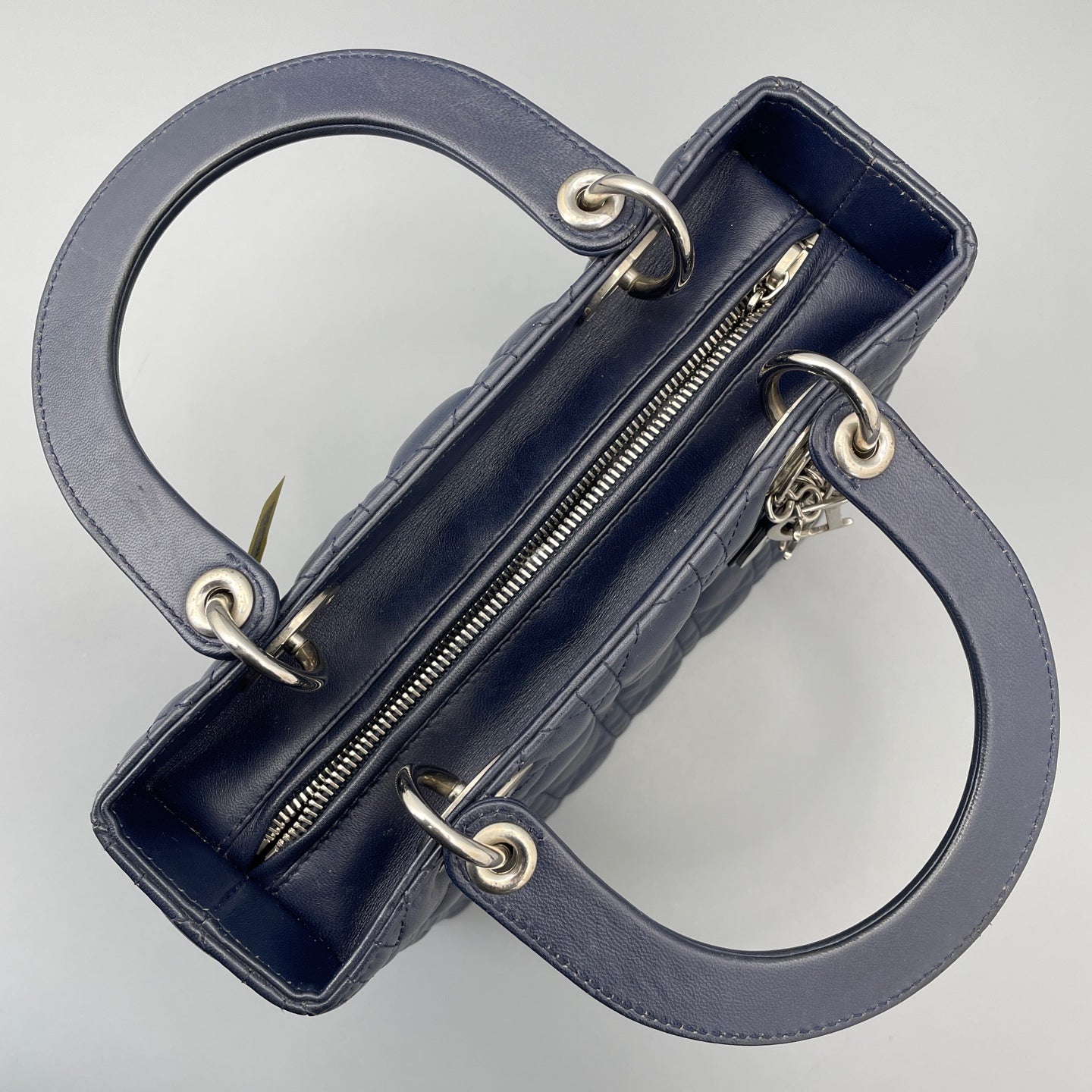 Dior - Lady Dior - Lambskin leather - Navy Blue - (Medium)