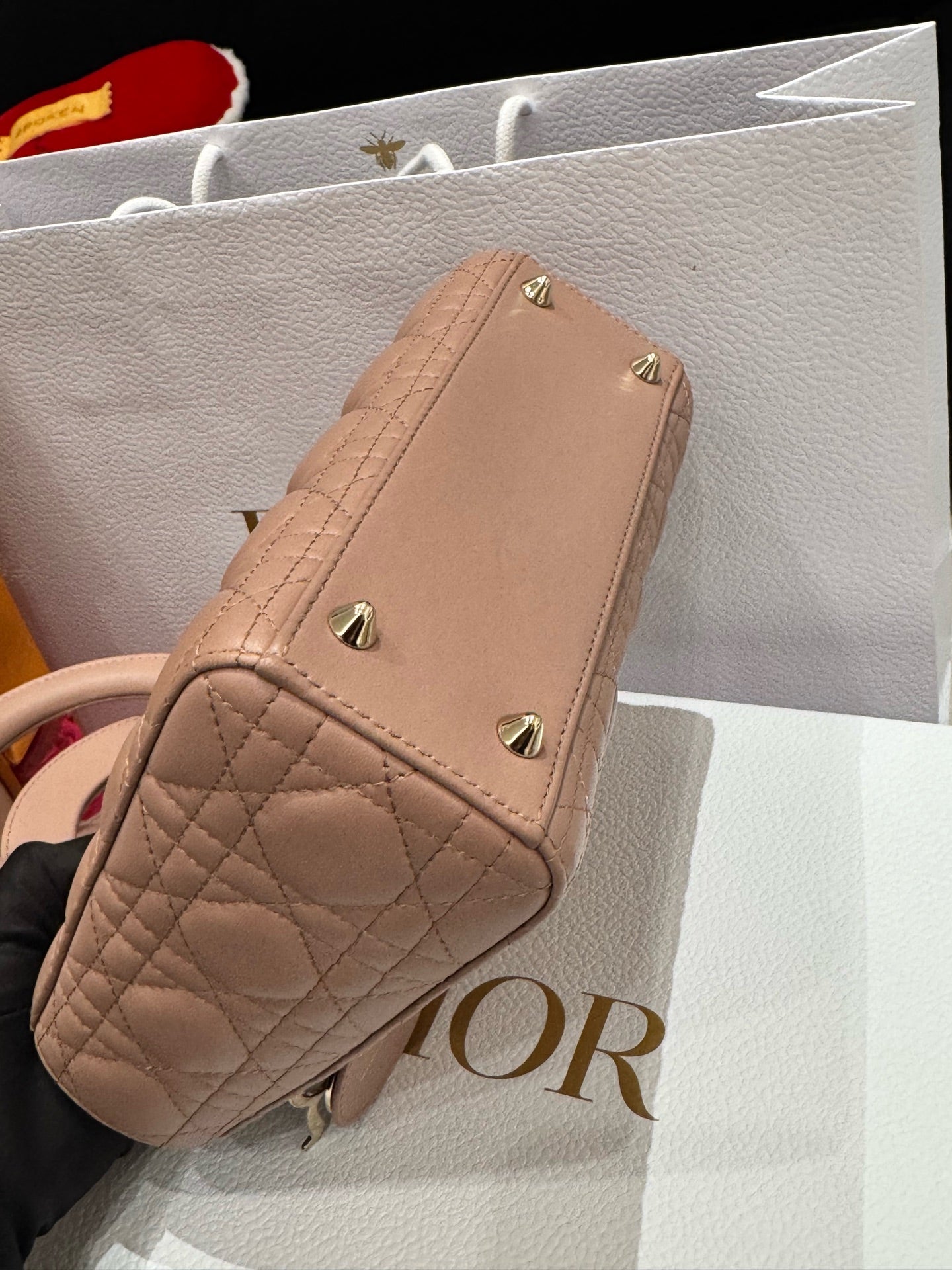 Dior - Lady Dior - Lambskin leather - Nude pink - (Small)