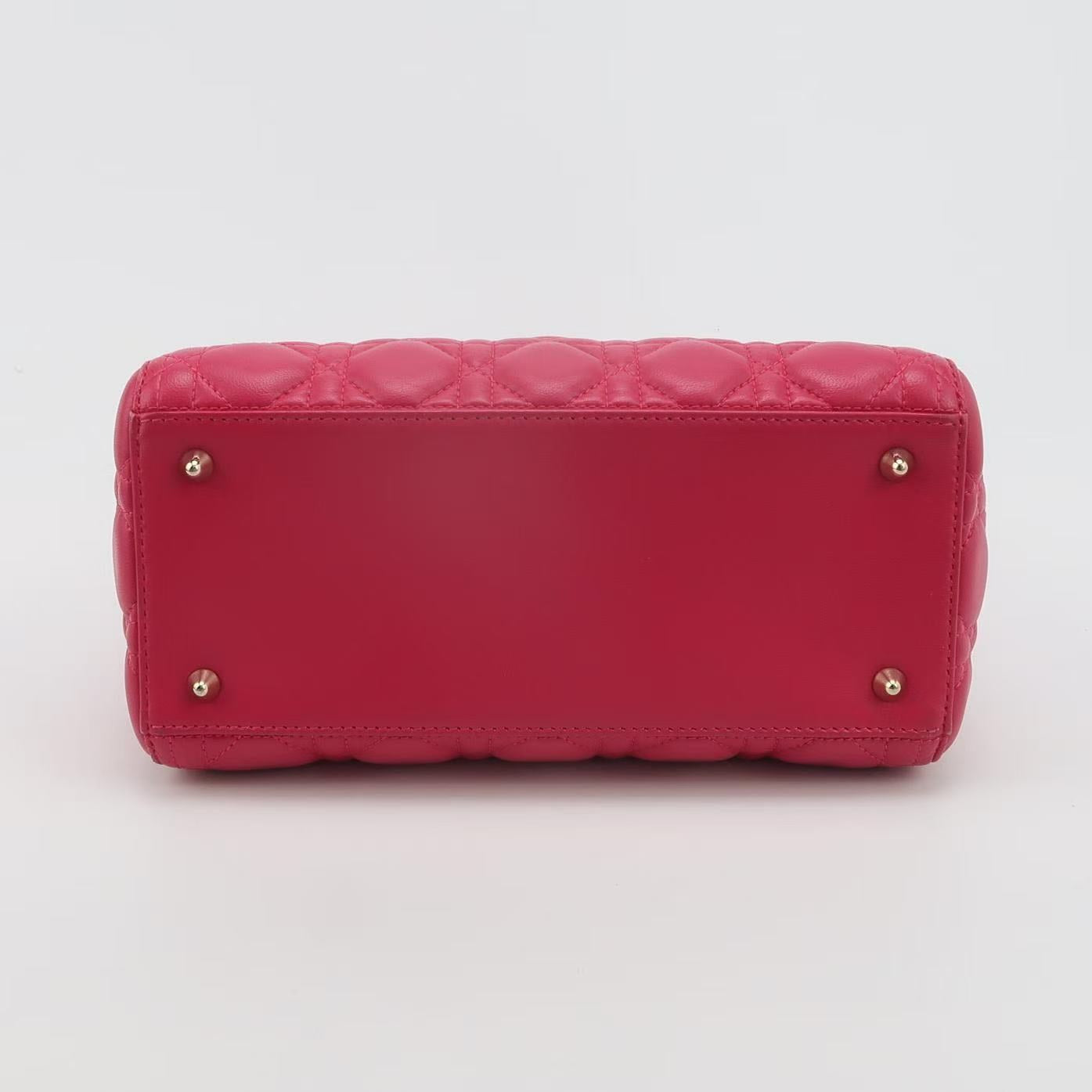 Dior - Lady Dior - Lambskin leather - Pink - (Medium)