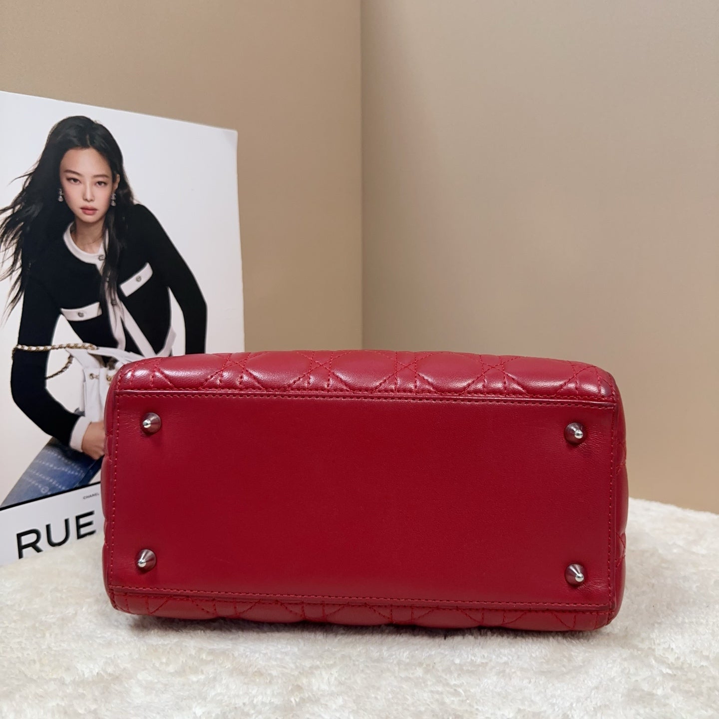Dior - Lady Dior - Lambskin leather - Red - (Medium)