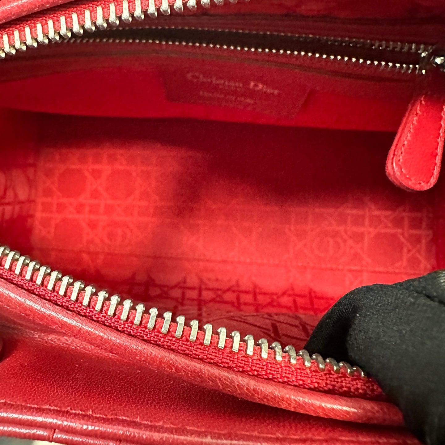 Dior - Lady Dior - Lambskin leather - Red - (Medium)