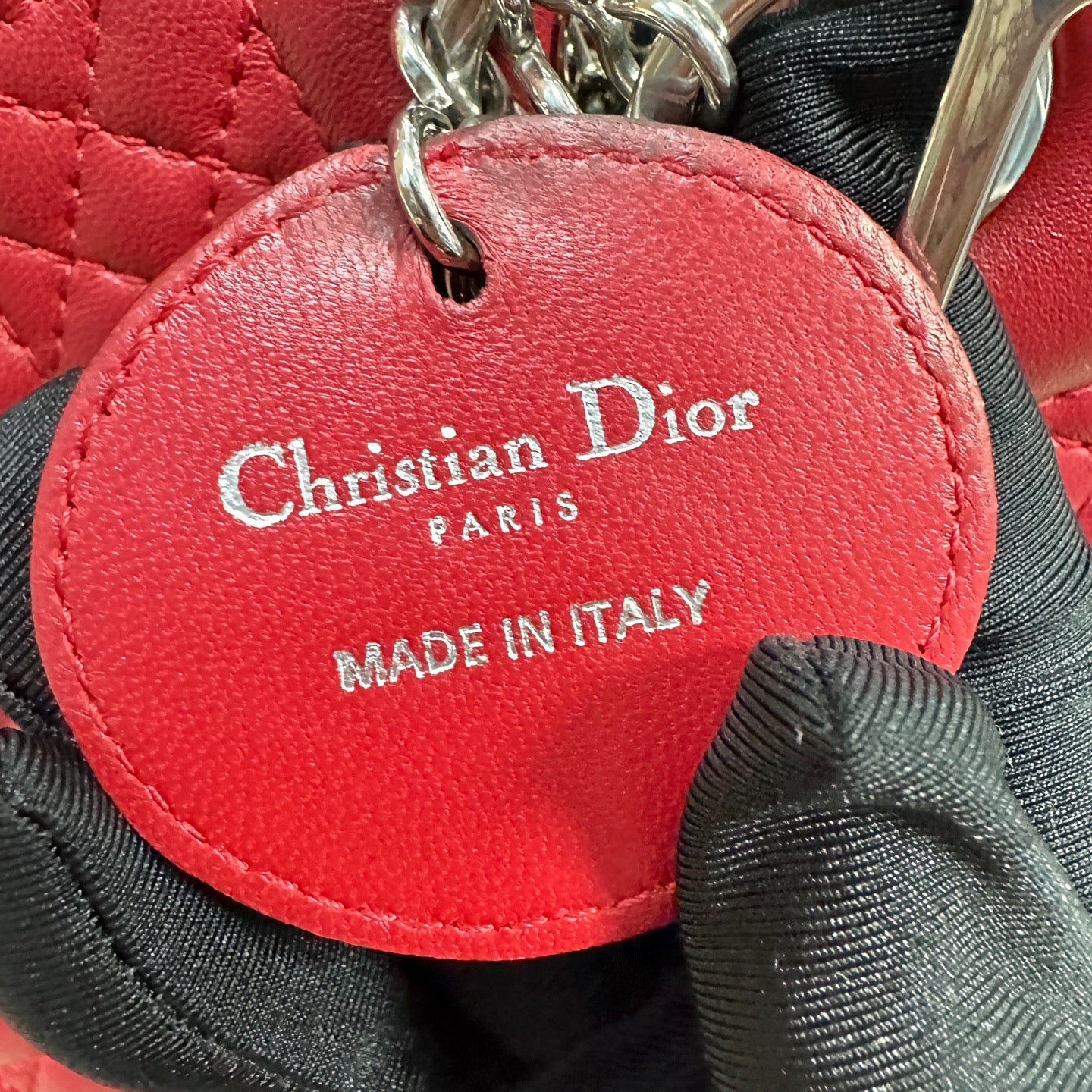 Dior - Lady Dior - Lambskin leather - Red - (Medium)