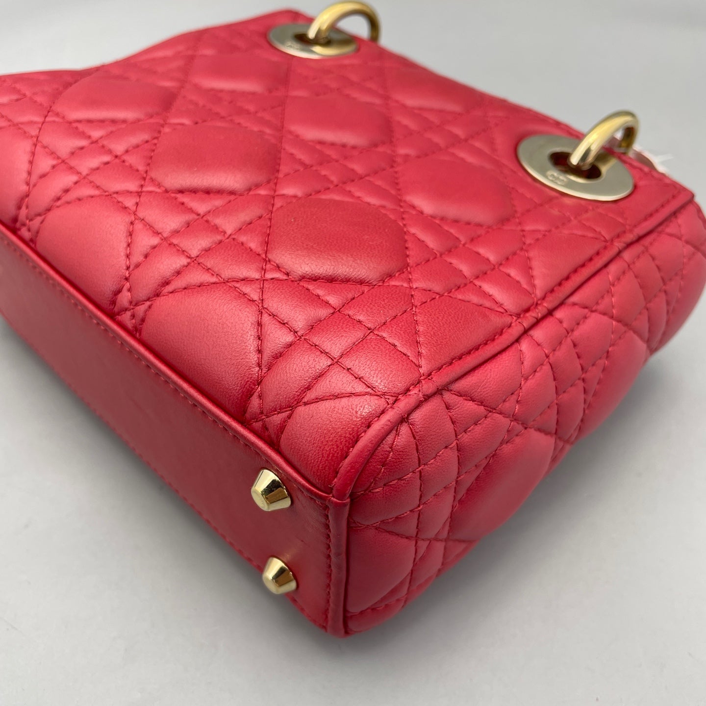 Dior - Lady Dior - Lambskin leather - Red - (mini)