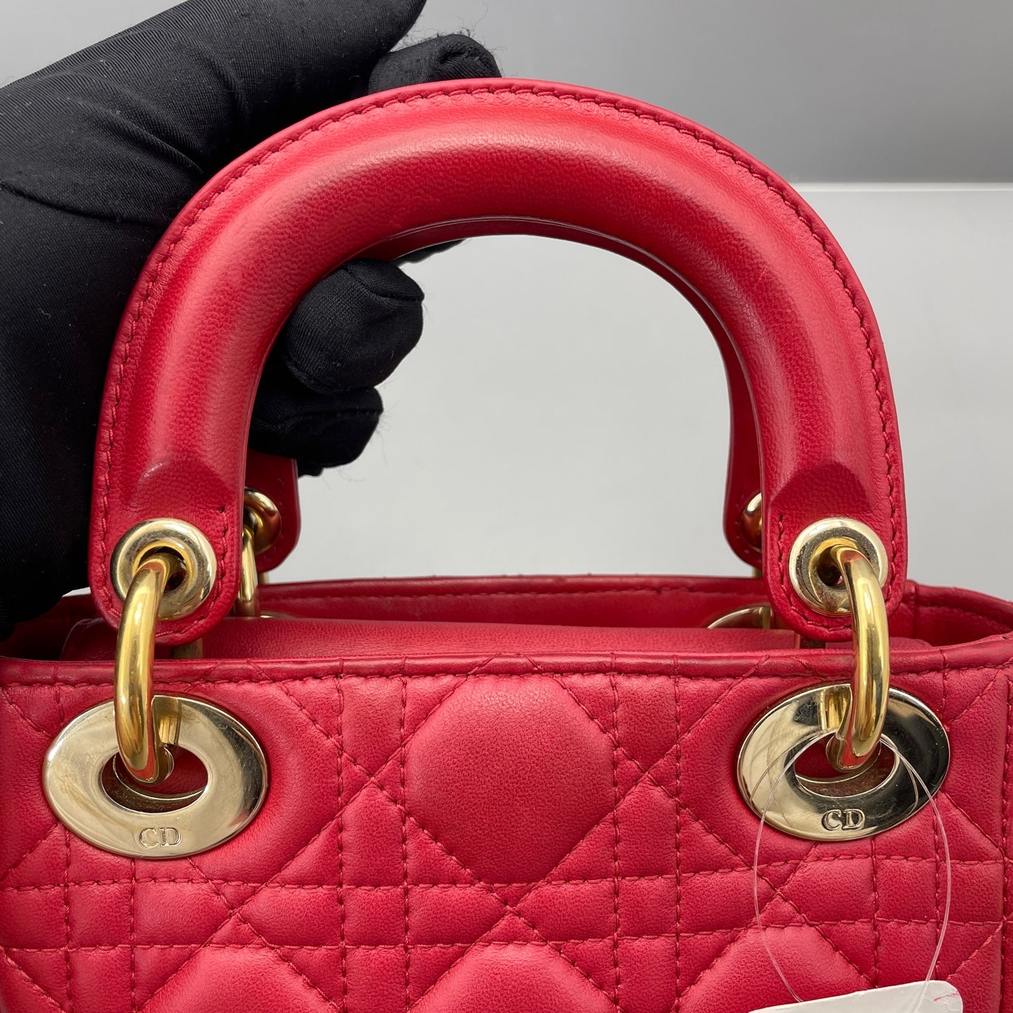 Dior - Lady Dior - Lambskin leather - Red - (mini)