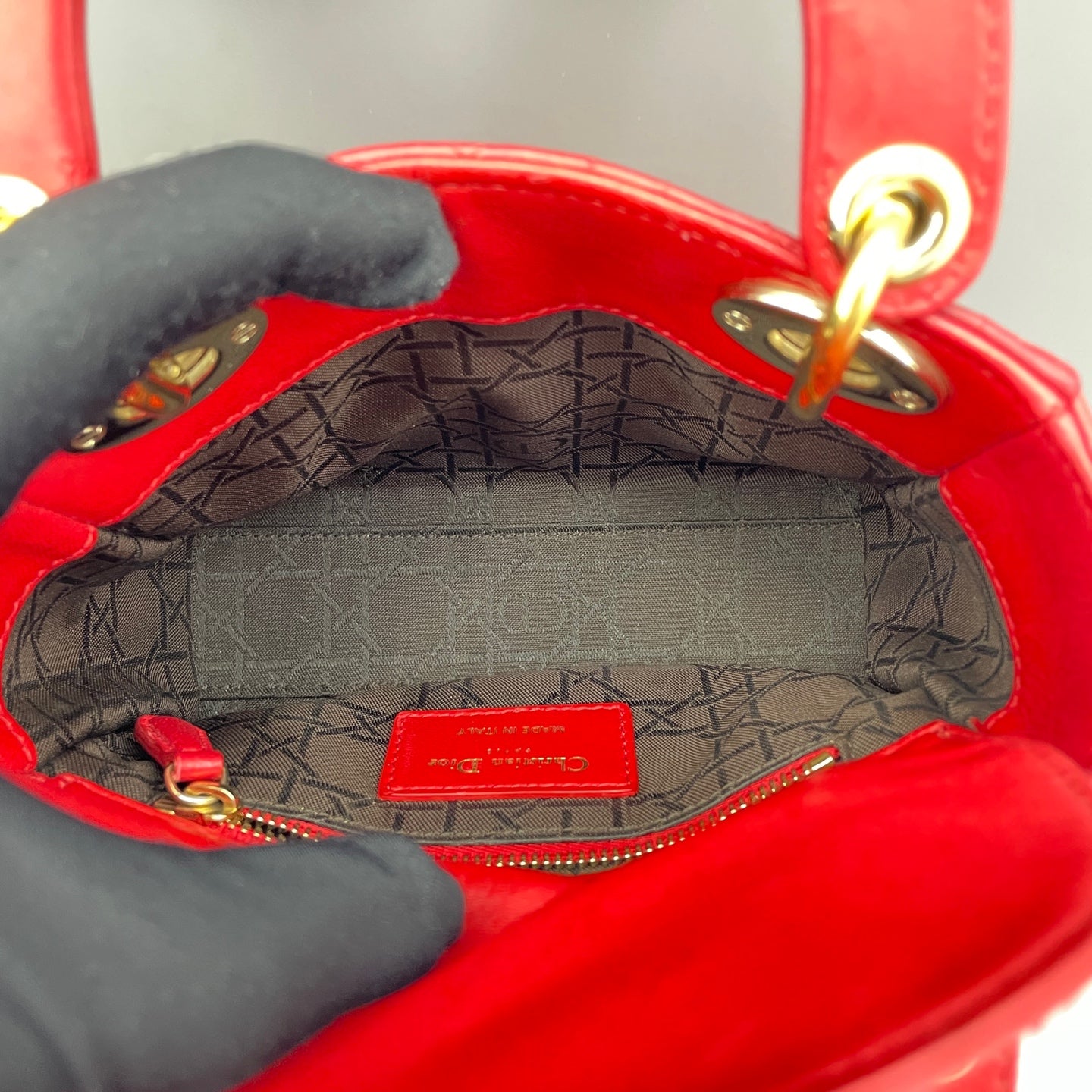 Dior - Lady Dior - Lambskin leather - Red - (mini)