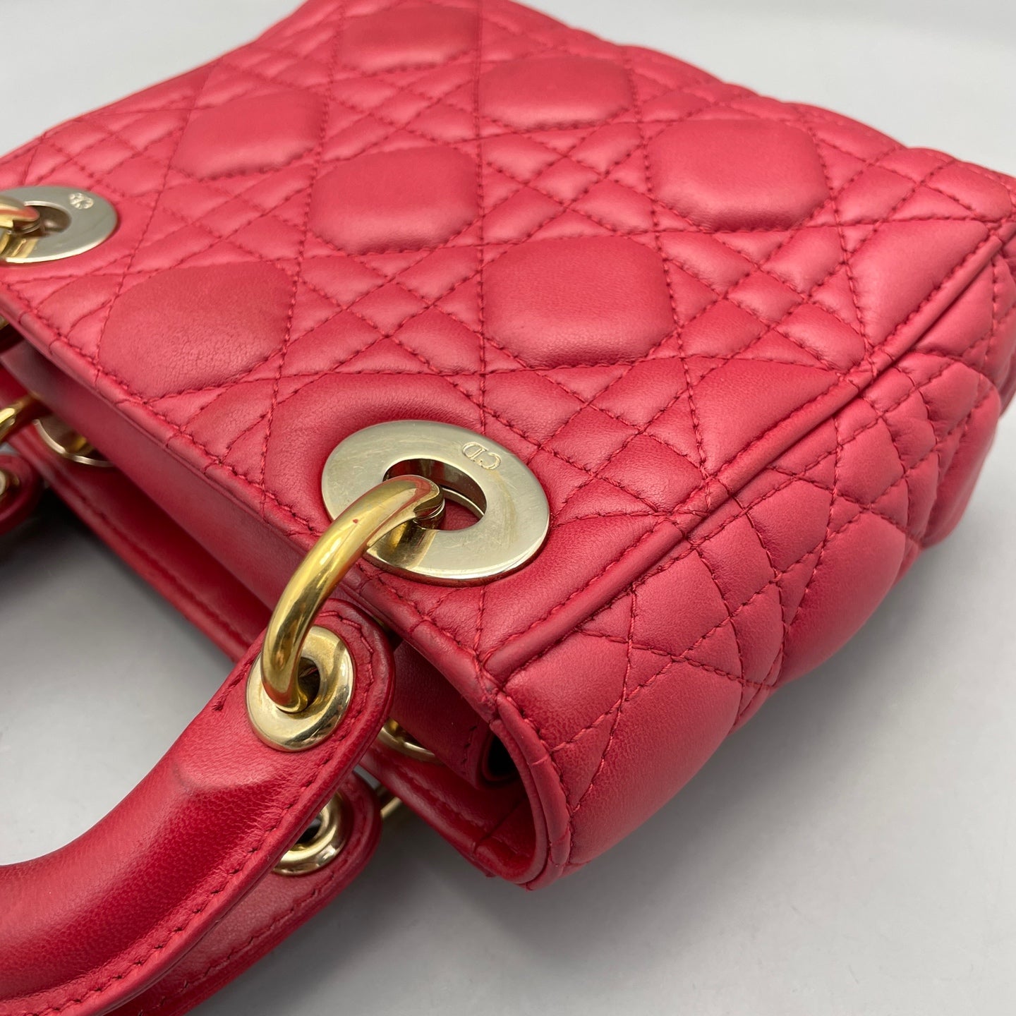 Dior - Lady Dior - Lambskin leather - Red - (mini)