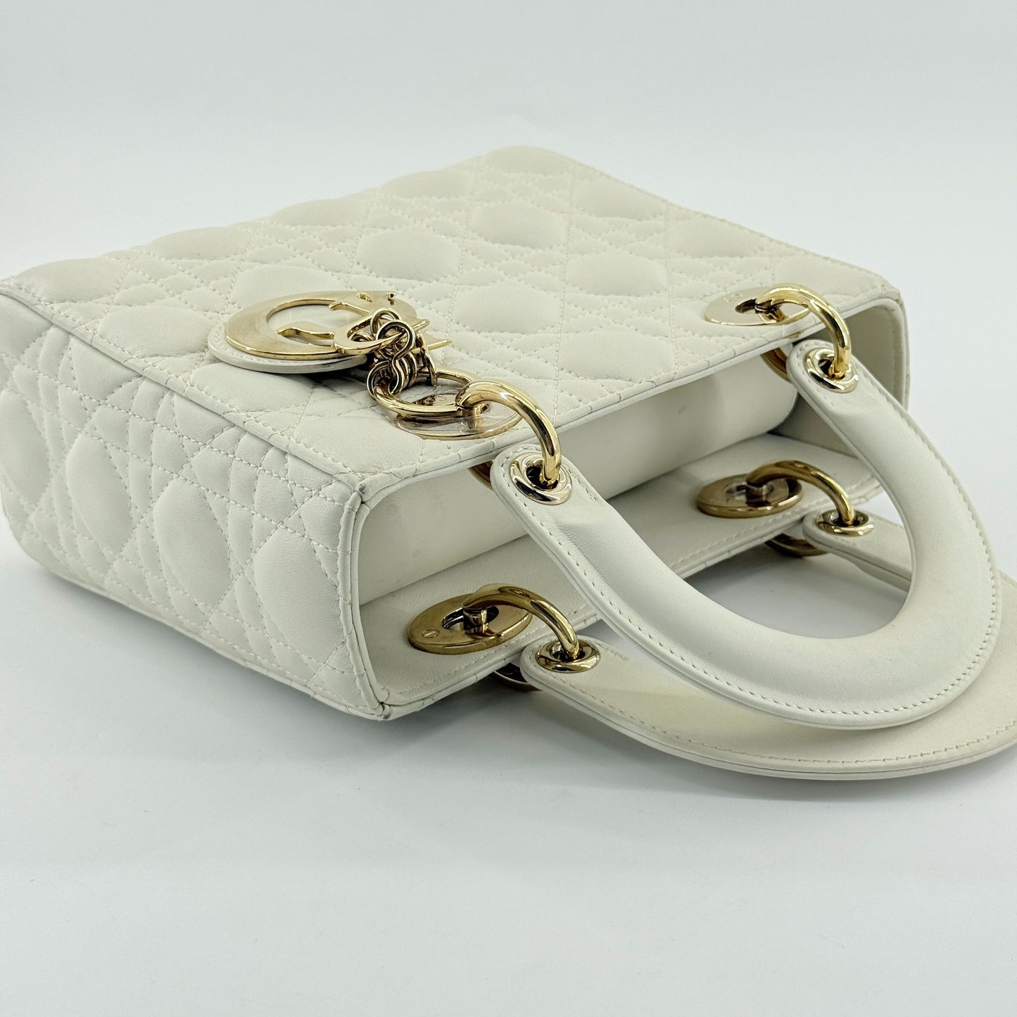 Dior - Lady Dior - Lambskin leather - White - (small)