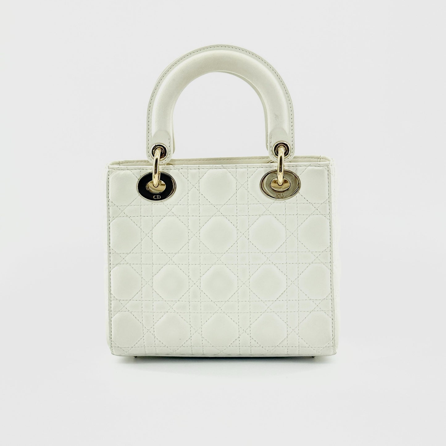 Dior - Lady Dior - Lambskin leather - White - (small)