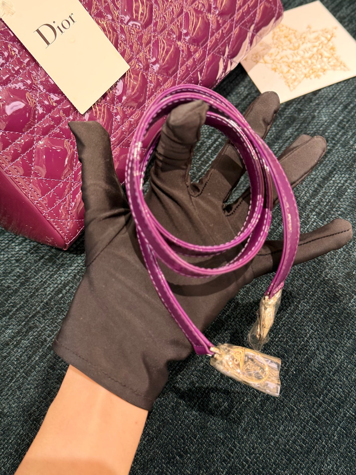 Dior - Lady Dior Large - Patent leather - Purple - (Large)