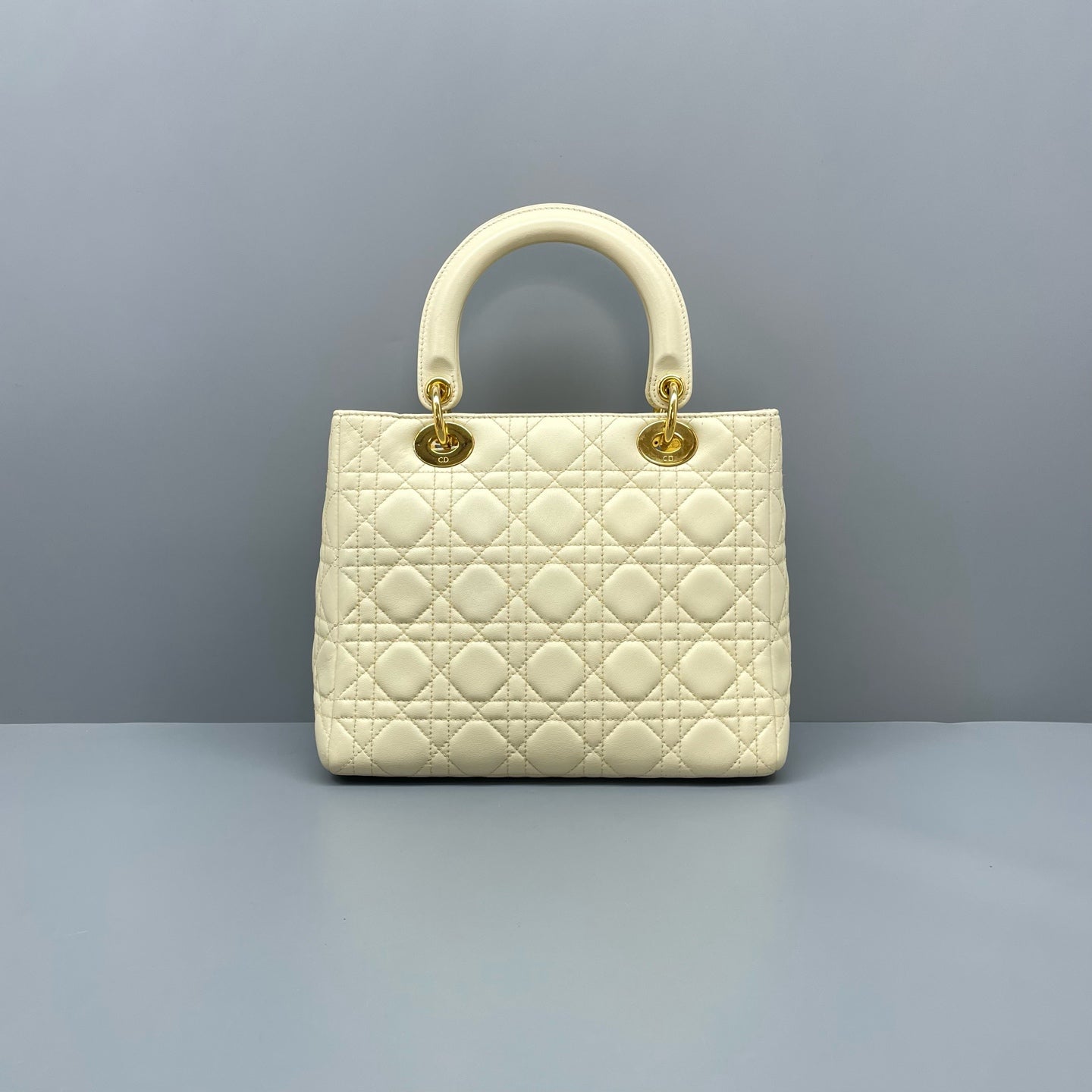Dior - Lady Dior - Leather - Beige - (medium)