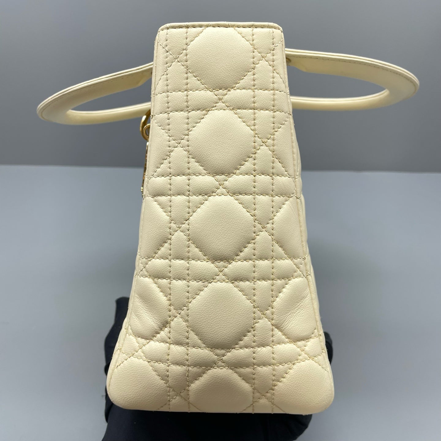 Dior - Lady Dior - Leather - Beige - (medium)