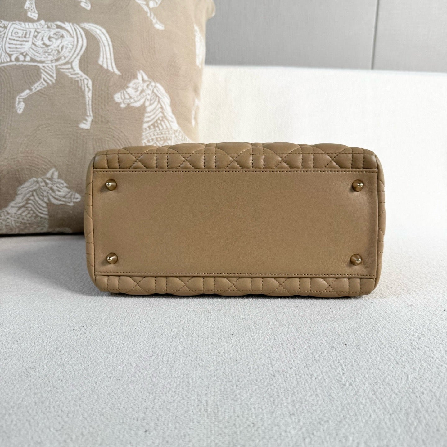 Dior - Lady Dior - Leather - Beige - (medium)