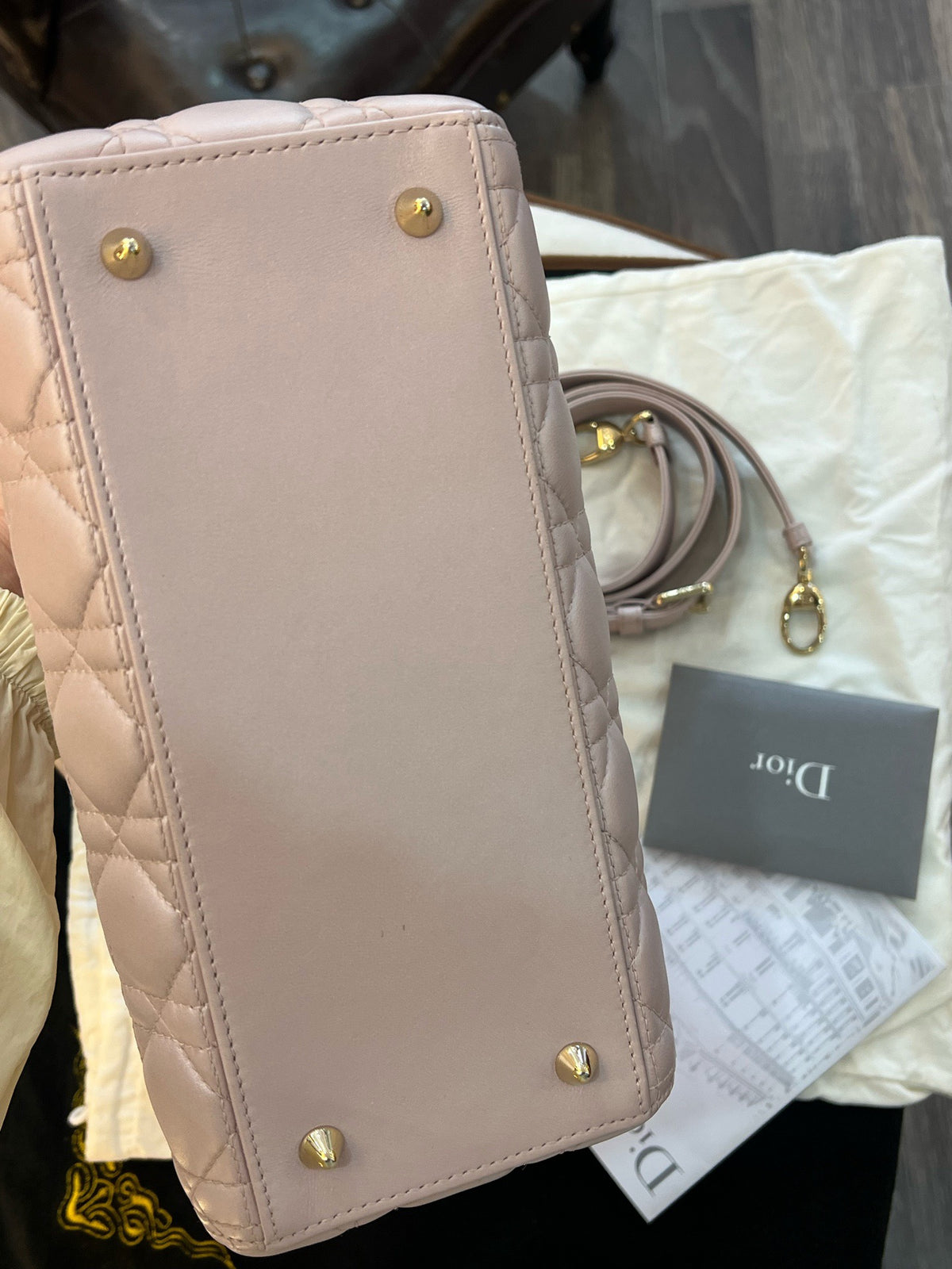 Dior - Lady Dior - Leather - Beige - (medium)