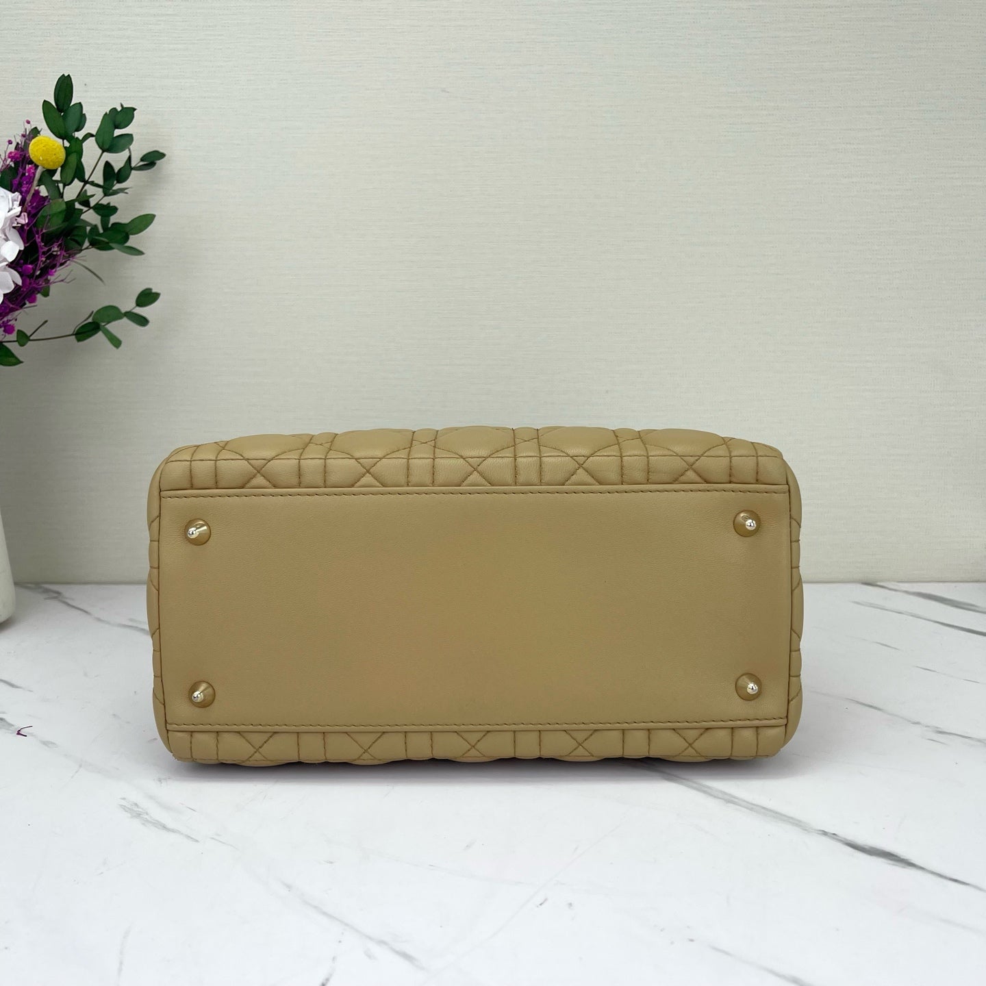 Dior - Lady Dior - Leather - Beige - (medium)