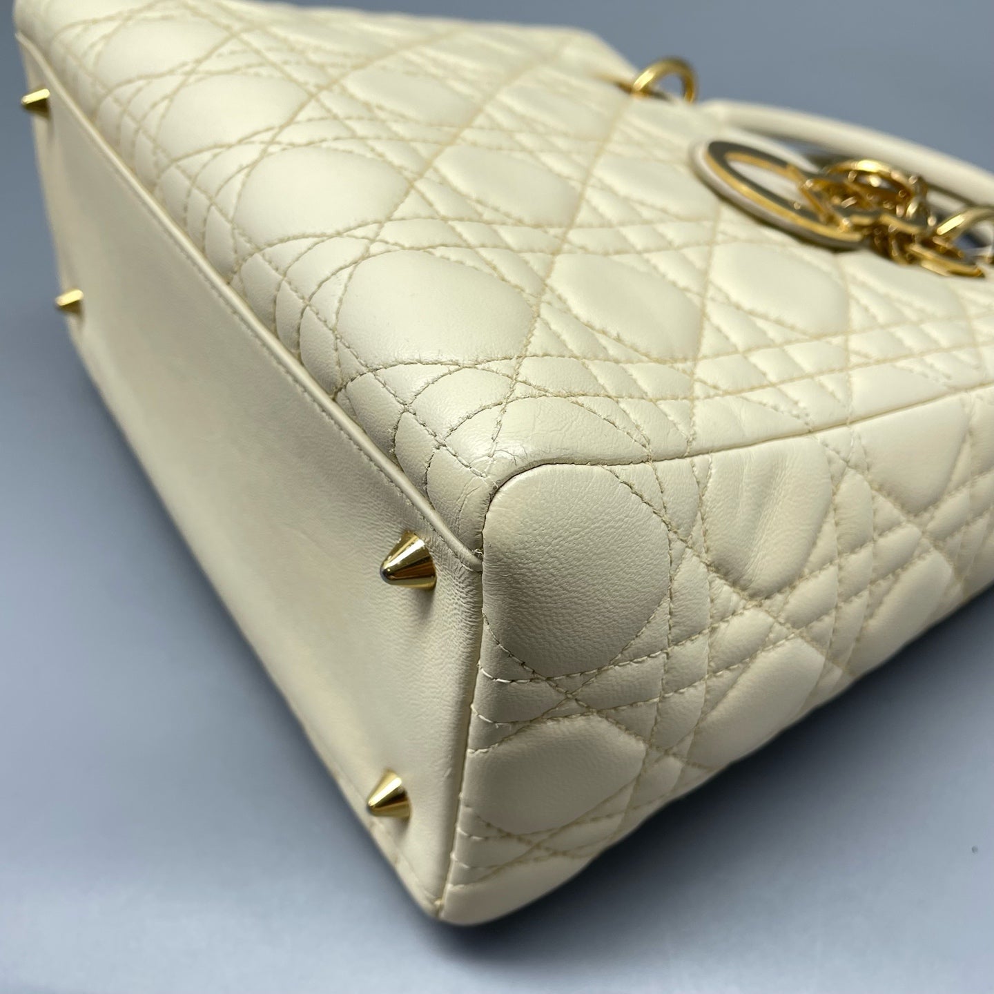 Dior - Lady Dior - Leather - Beige - (medium)