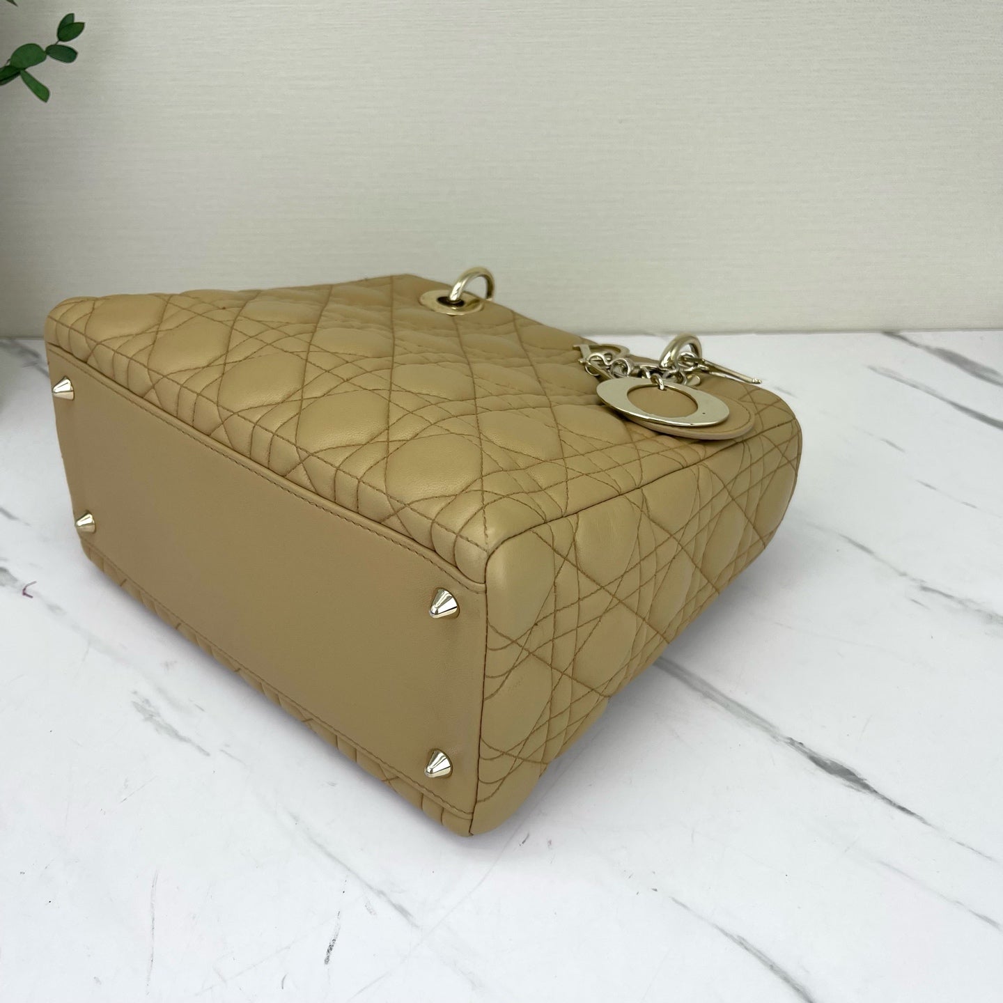 Dior - Lady Dior - Leather - Beige - (medium)