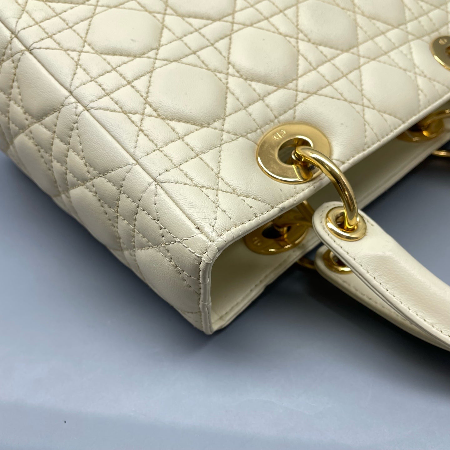 Dior - Lady Dior - Leather - Beige - (medium)