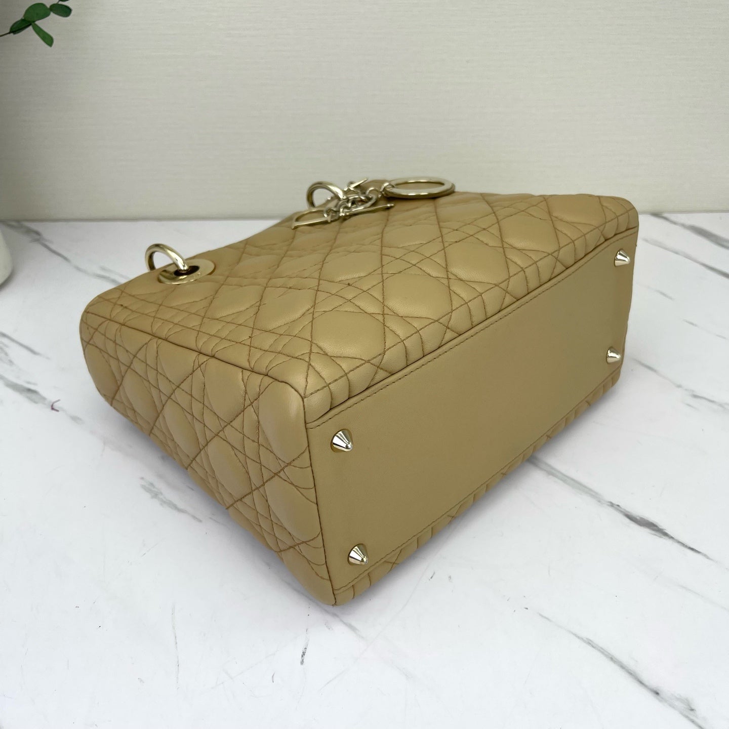 Dior - Lady Dior - Leather - Beige - (medium)