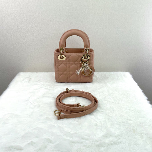 Dior - Lady Dior - Leather - Beige - (mini)