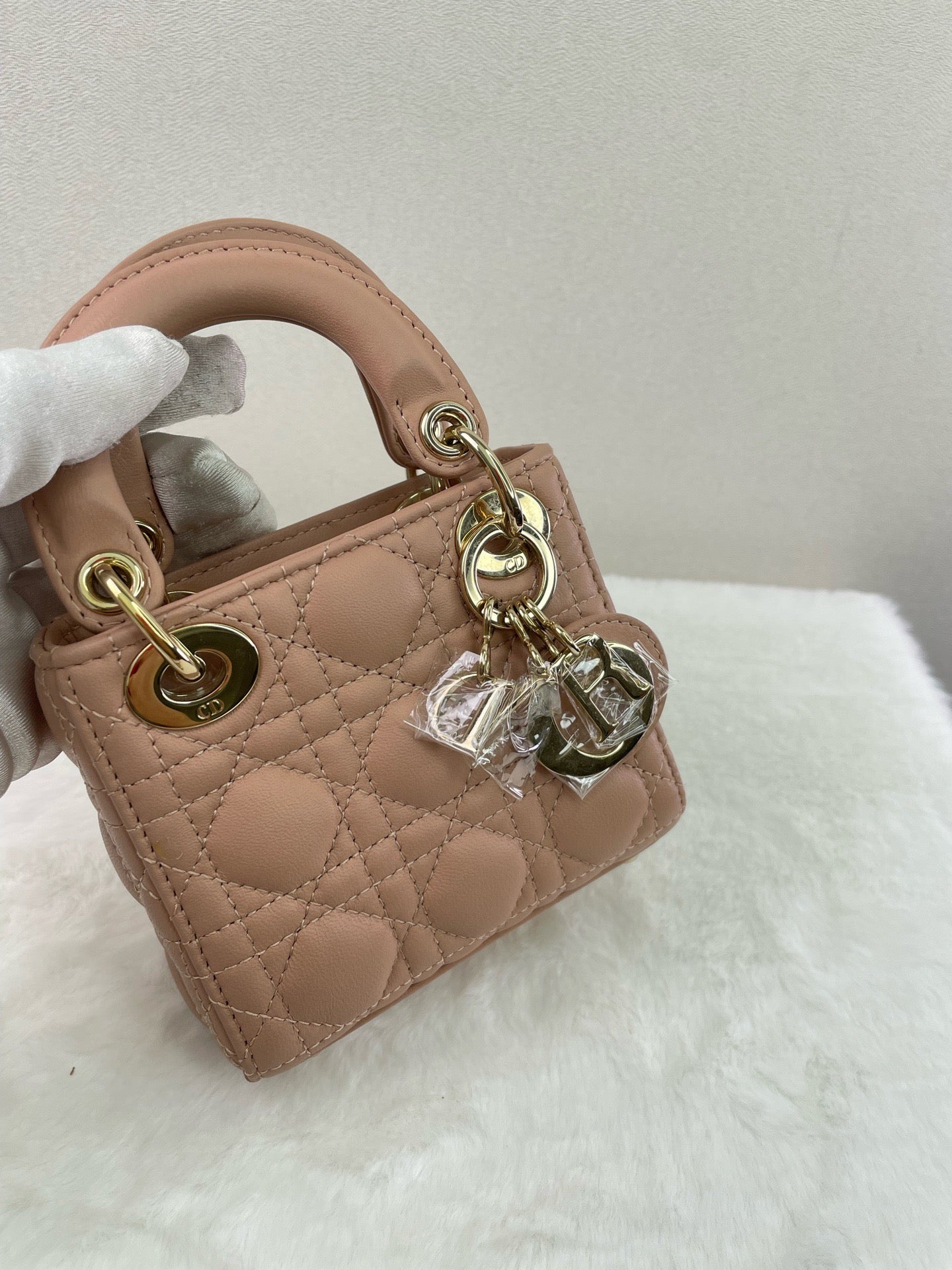 Dior - Lady Dior - Leather - Beige - (mini)
