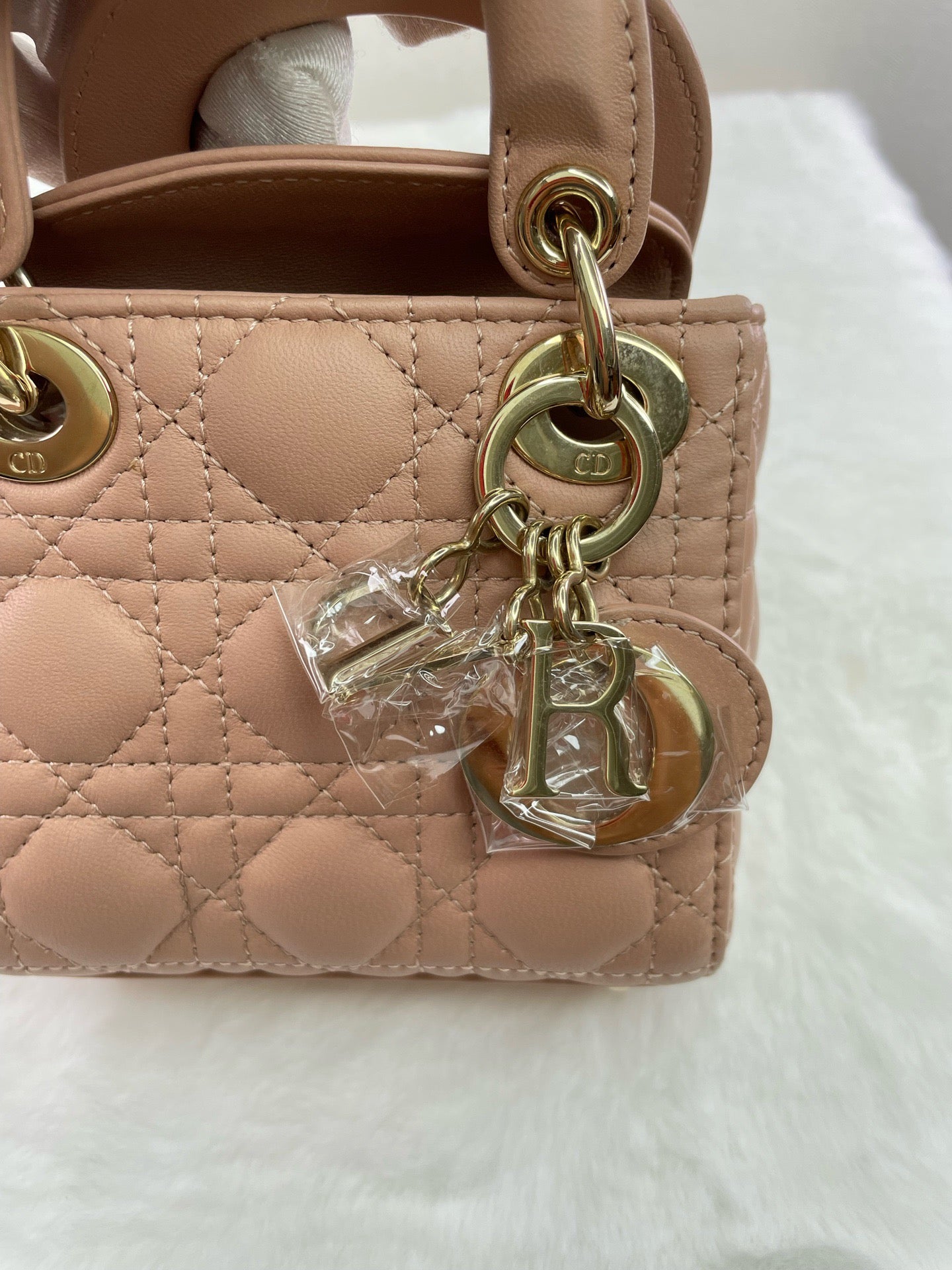 Dior - Lady Dior - Leather - Beige - (mini)