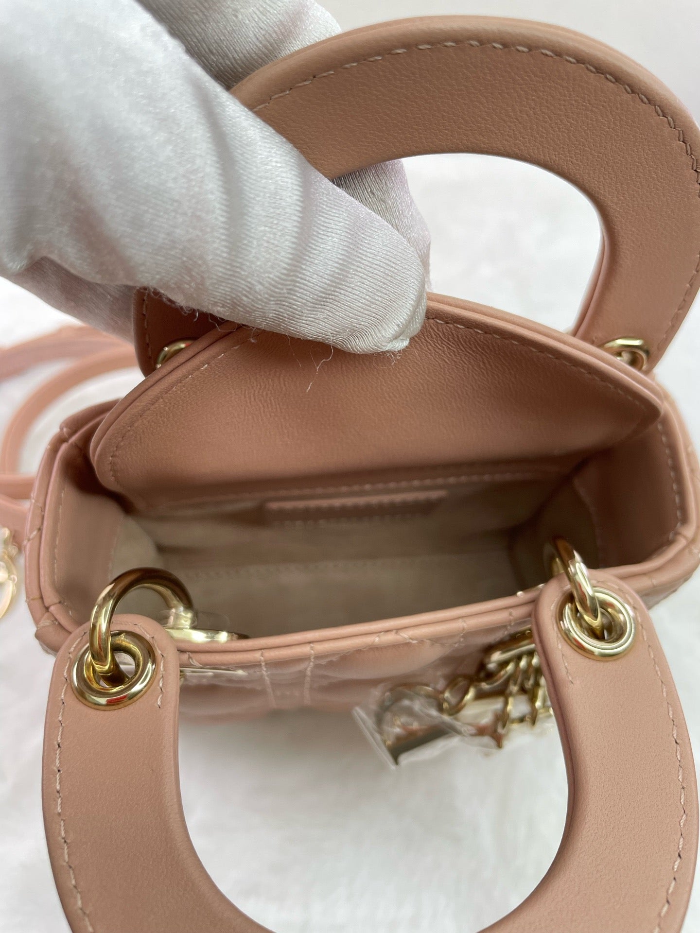 Dior - Lady Dior - Leather - Beige - (mini)