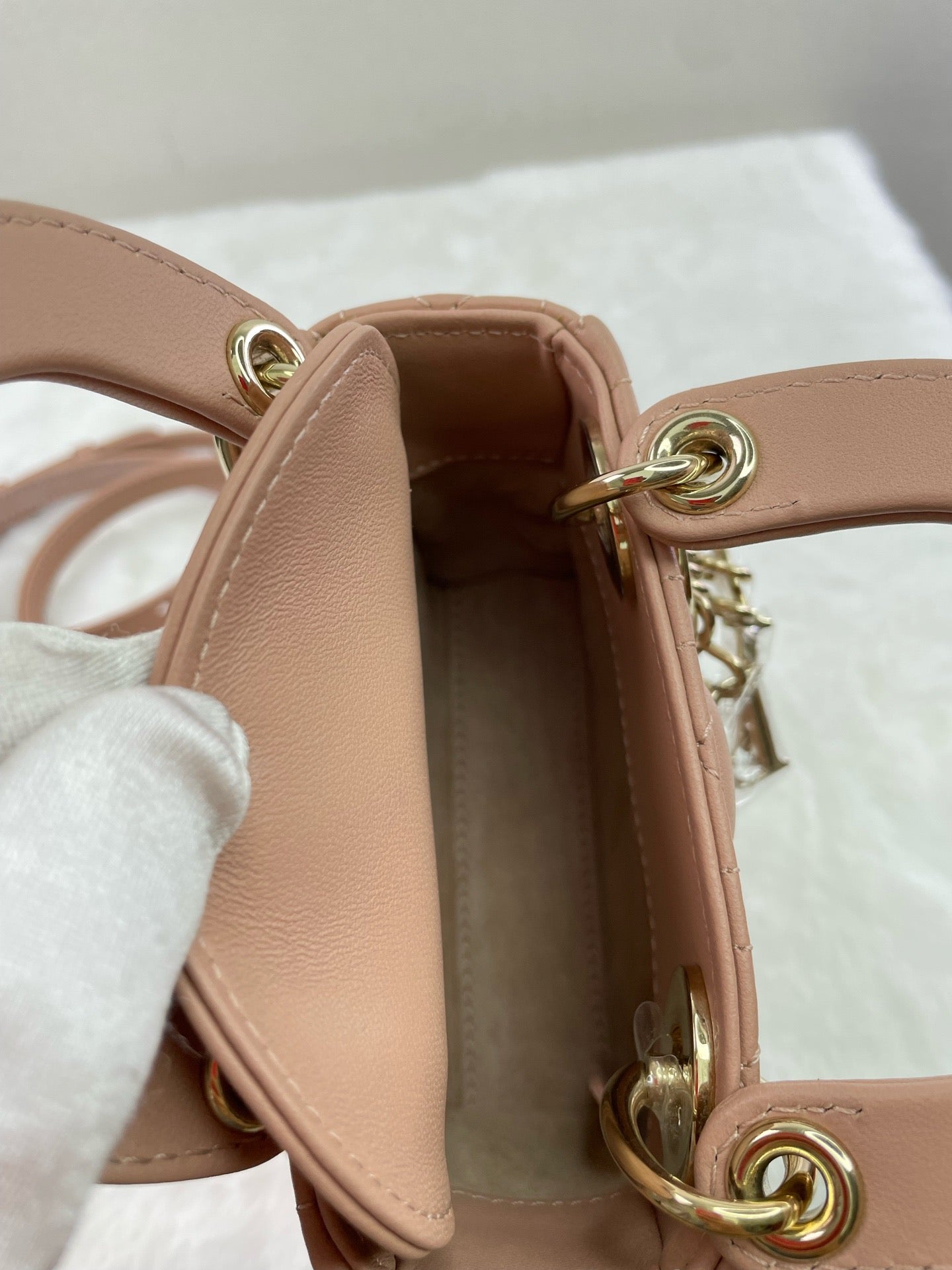 Dior - Lady Dior - Leather - Beige - (mini)