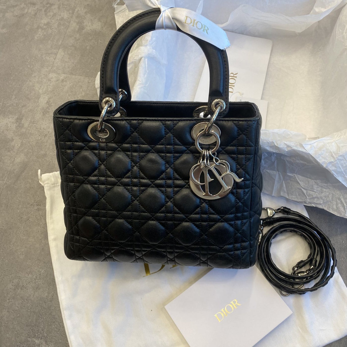 Dior - Lady Dior - Leather - Black