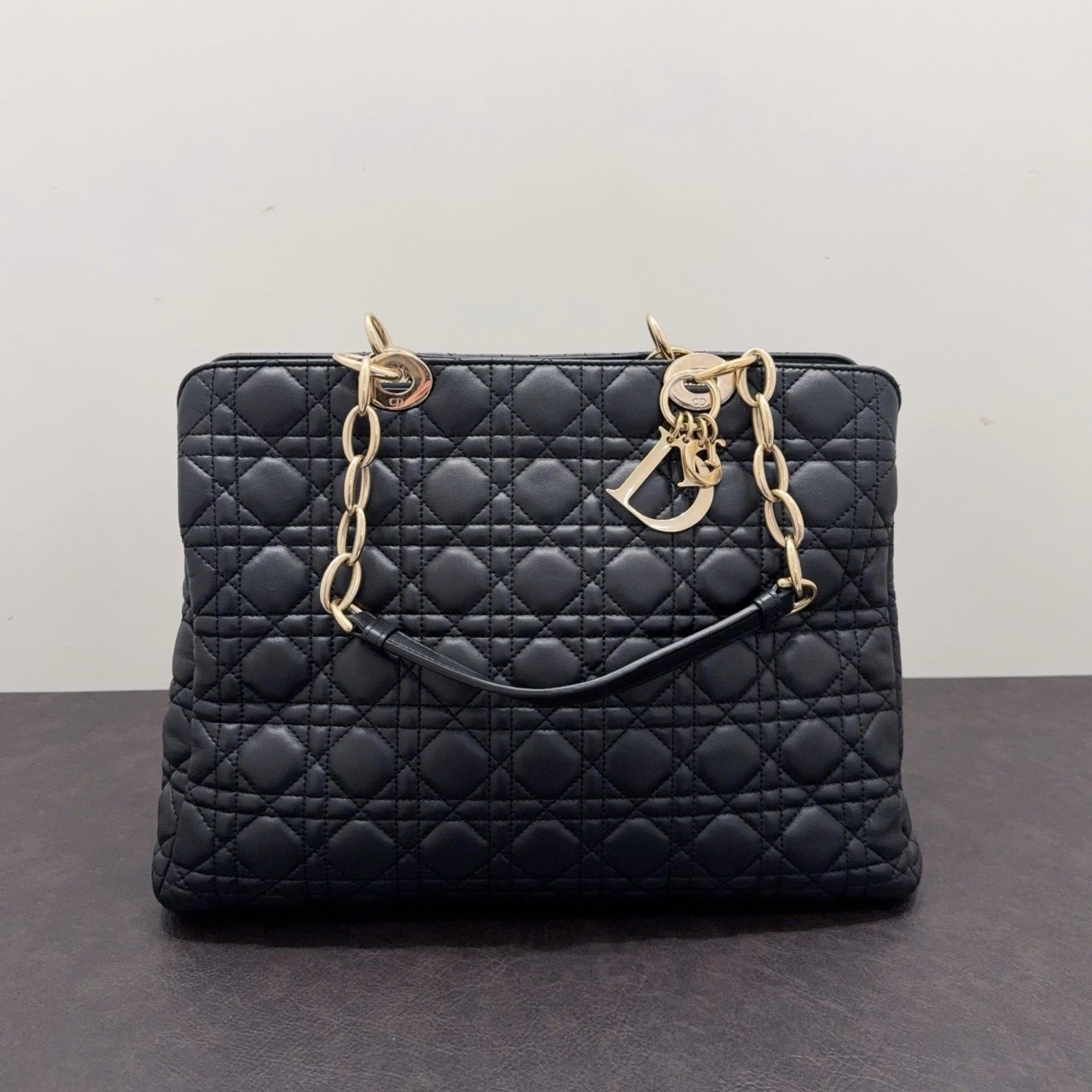 Dior - Lady Dior - Leather - Black - (large)