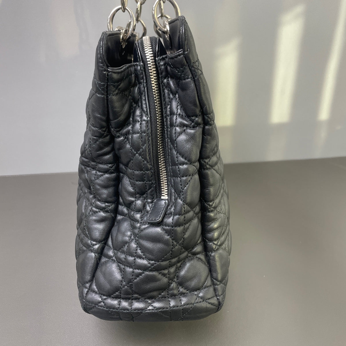 Dior - Lady Dior - Leather - Black - (large)