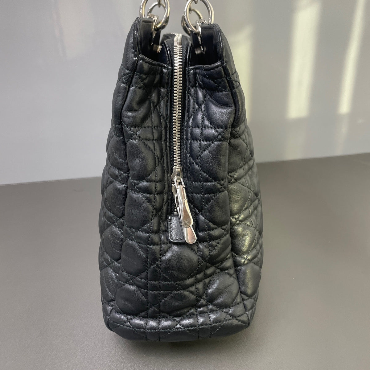 Dior - Lady Dior - Leather - Black - (large)