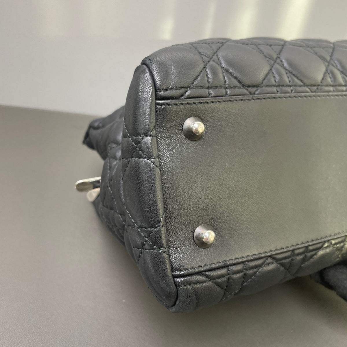 Dior - Lady Dior - Leather - Black - (large)